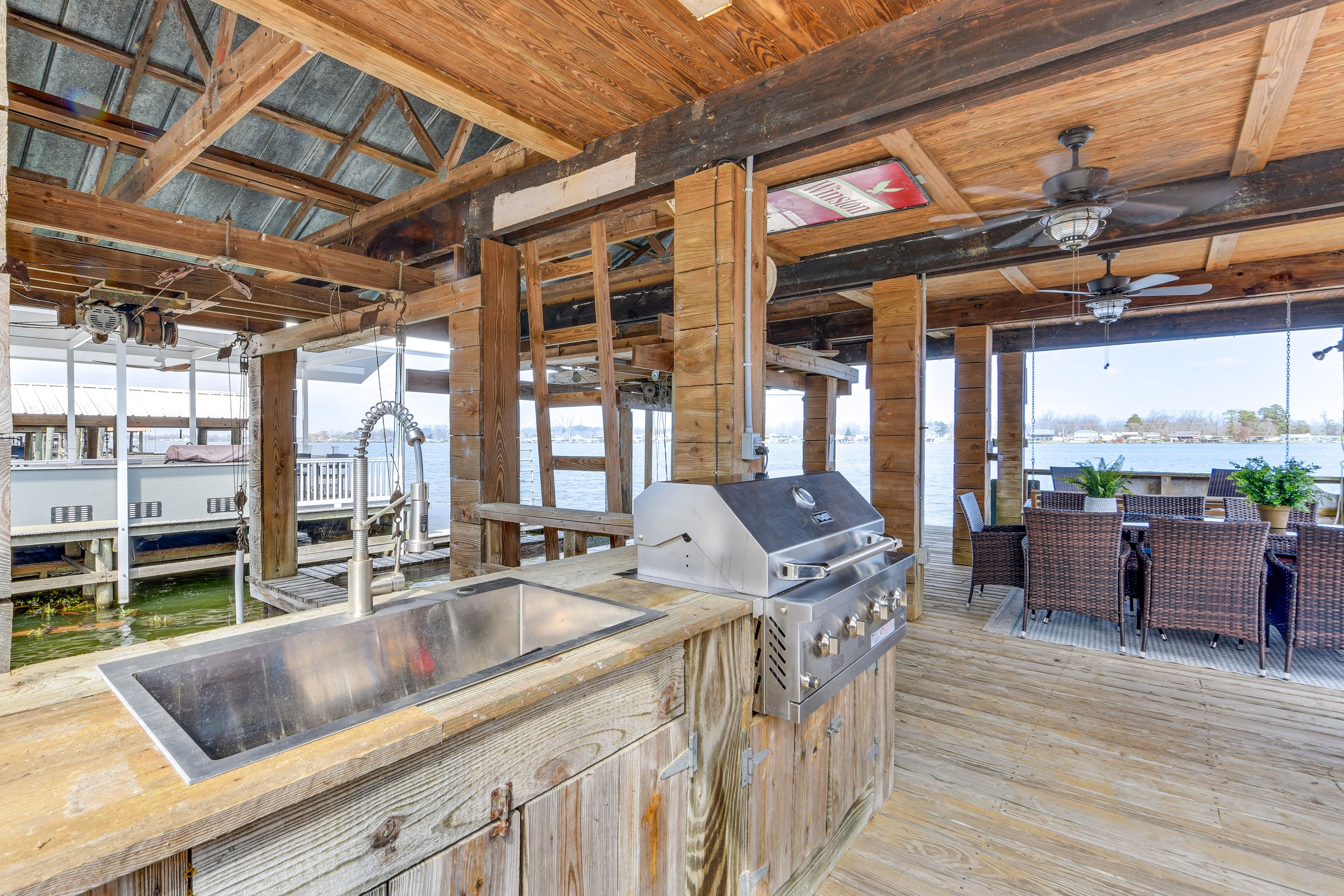 Boat Dock | Gas Grill | Outdoor Dining Area | River Access