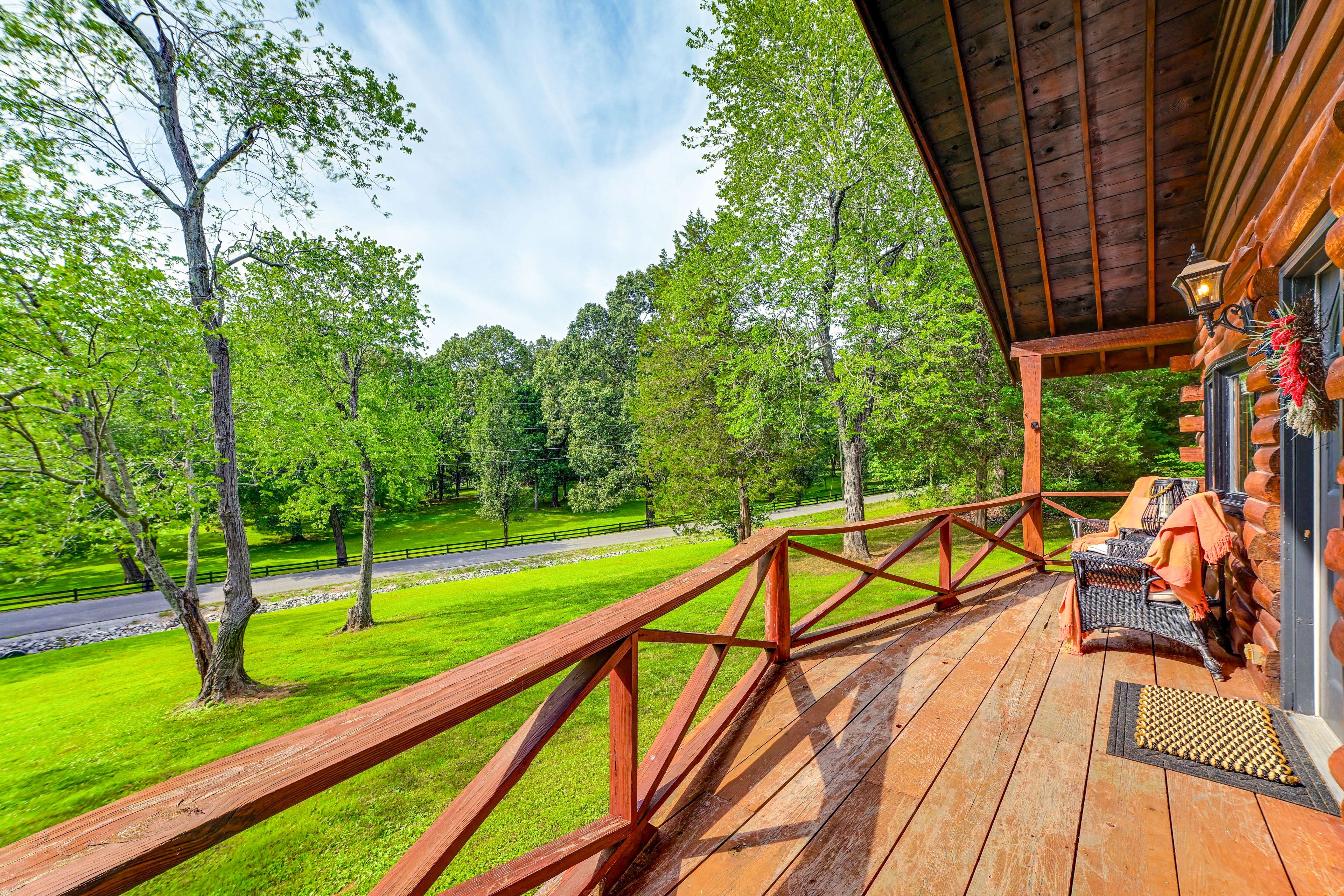 Cabin Exterior | Furnished Front Deck