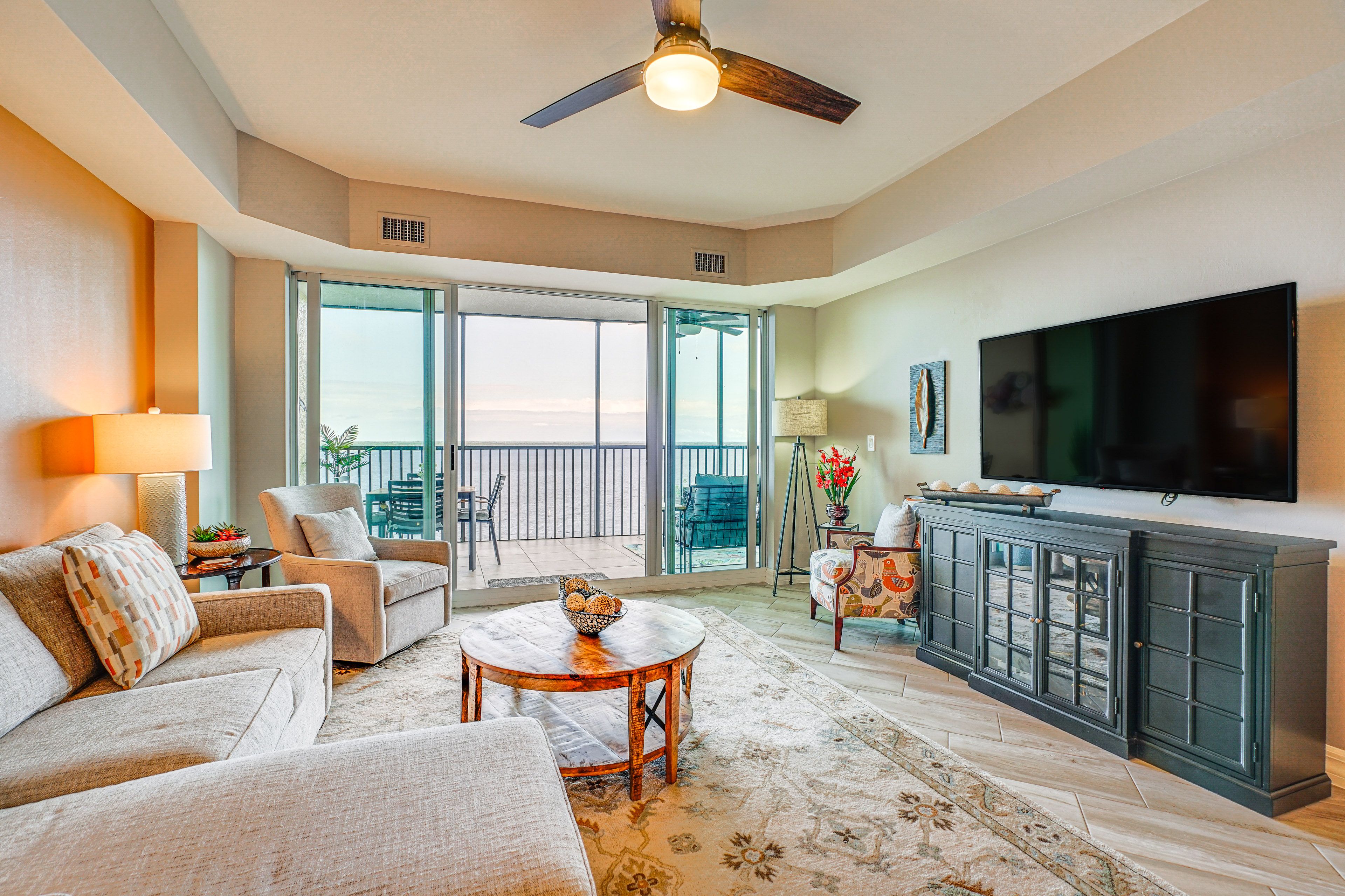 Living Area | Flat-Screen TV w/ Cable | Air Mattress