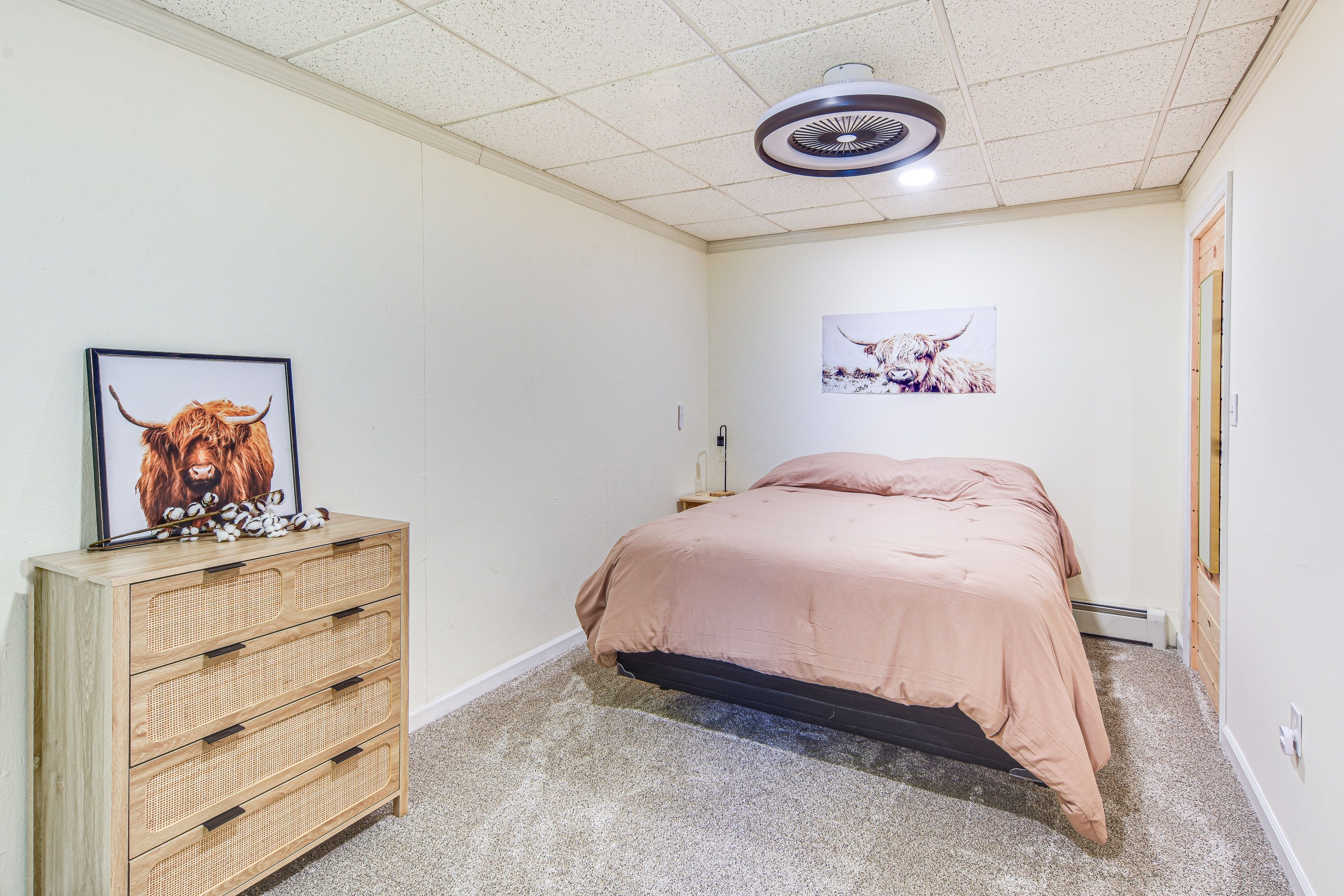 Bonus Room | Queen Bed | Basement