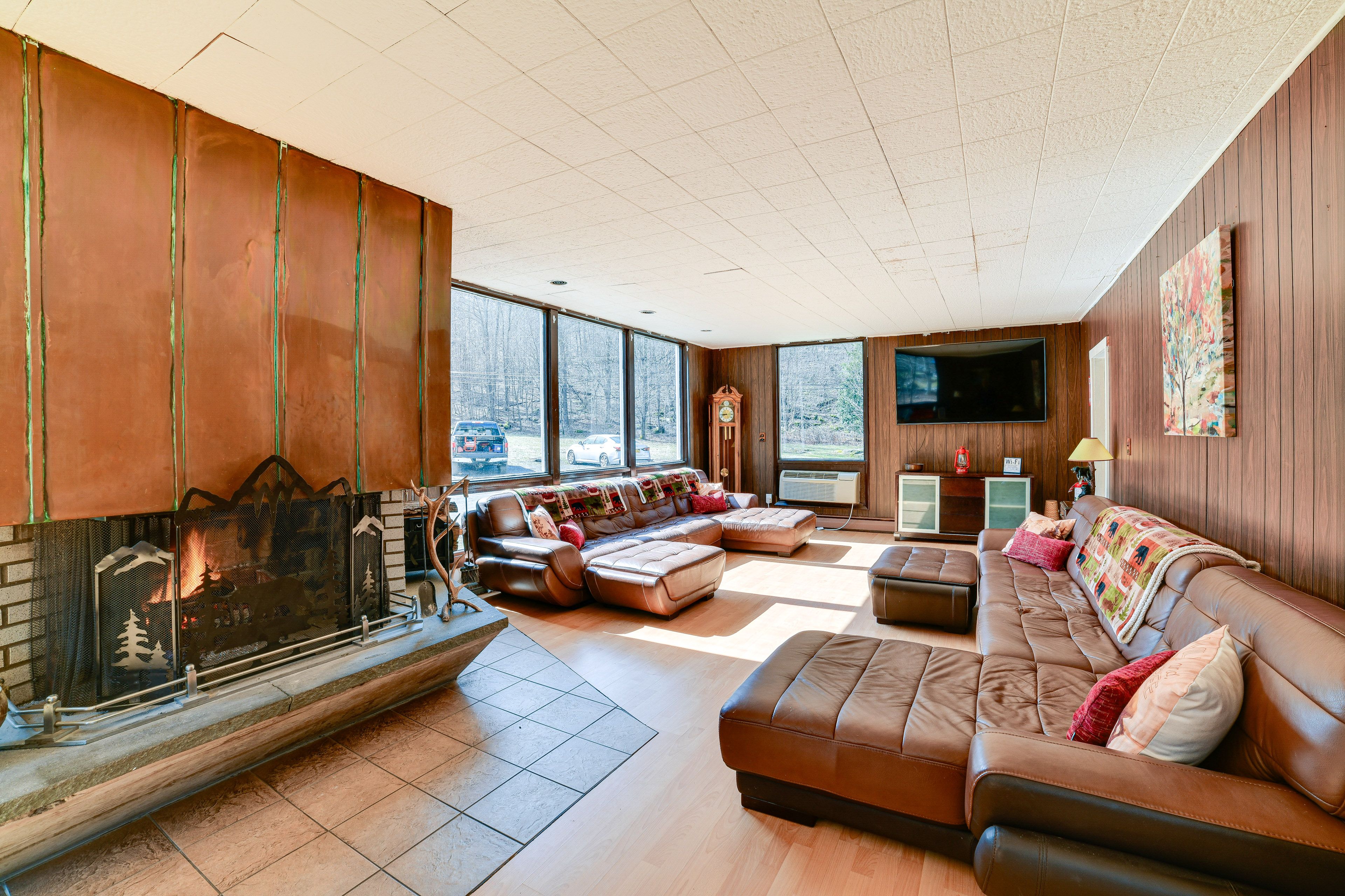 Movie Room | Main Level | Wood-Burning Fireplace | Smart TV w/ Streaming