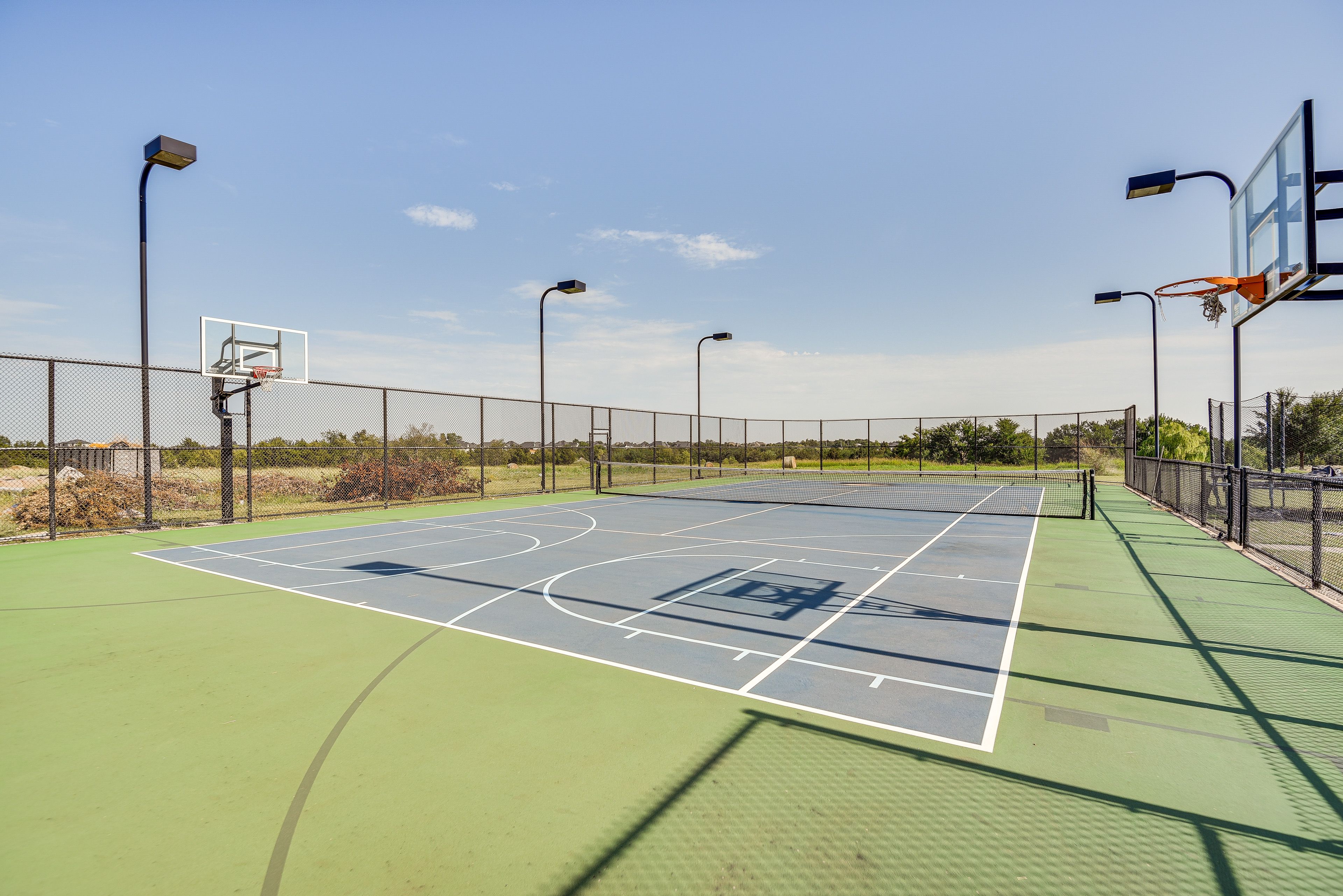 Shared Tennis Court & Basketball Court