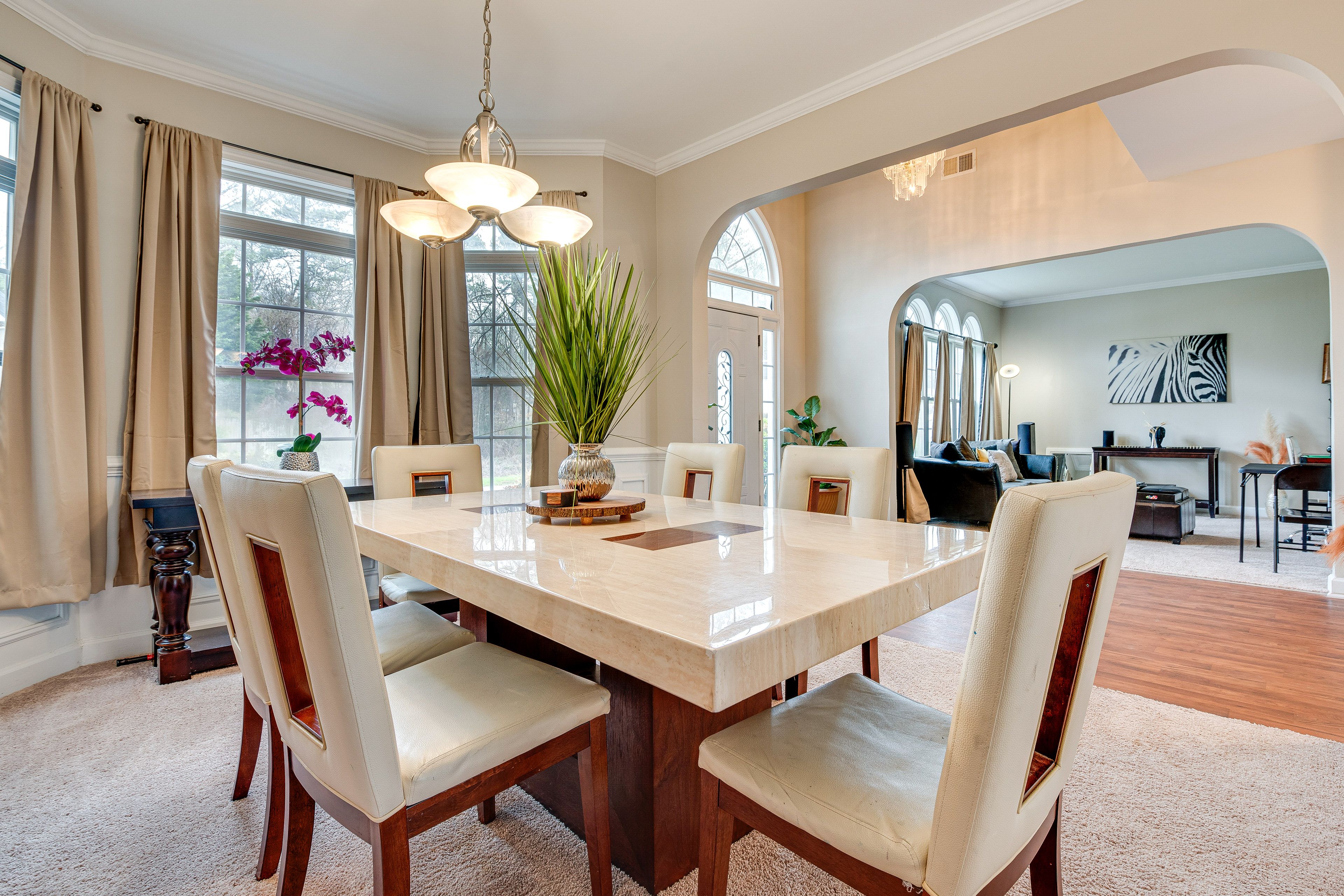 Dining Room | 1st Floor | Central A/C & Heating | Free WiFi