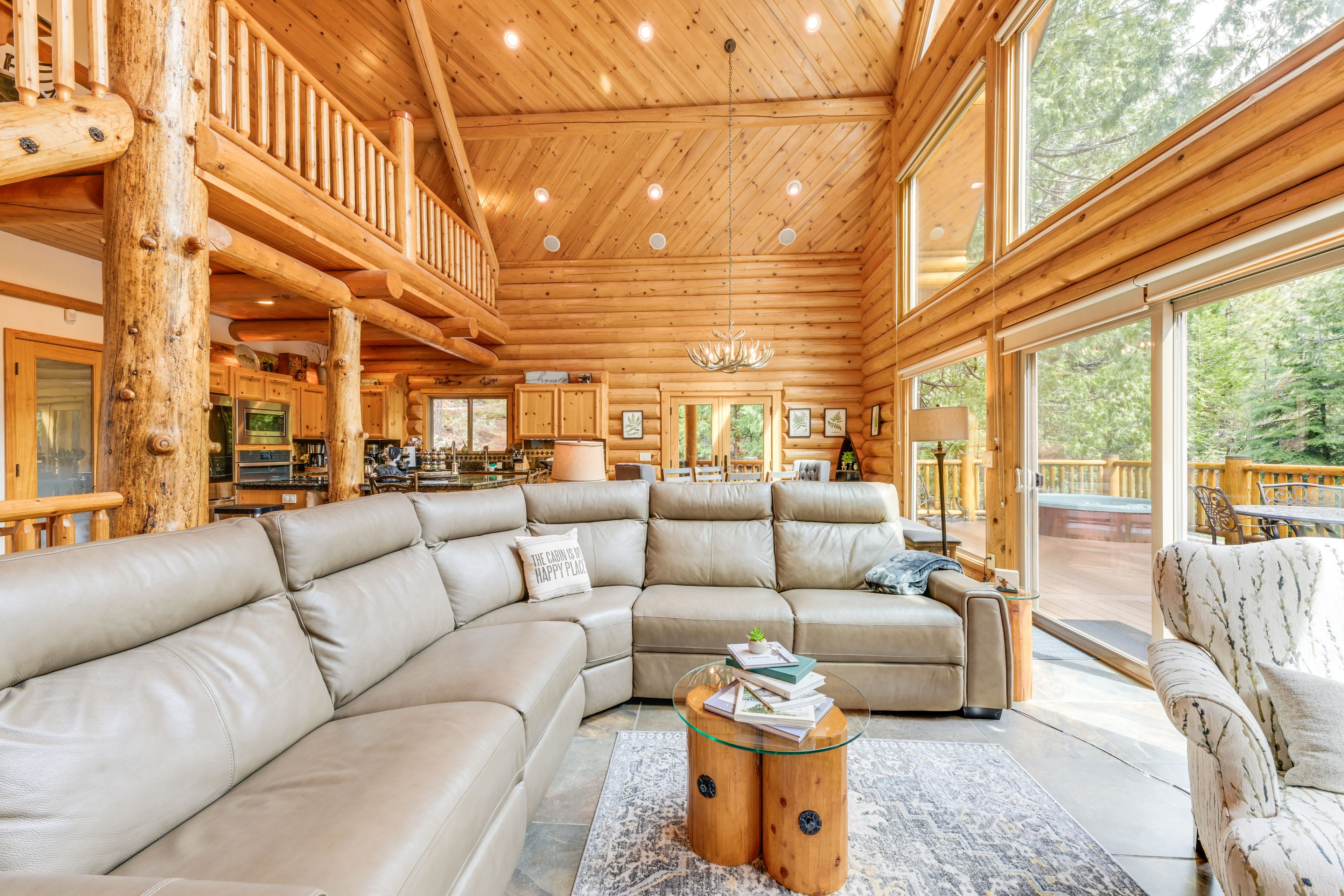 Living Room | Heated Floors | Multi-Level Cabin
