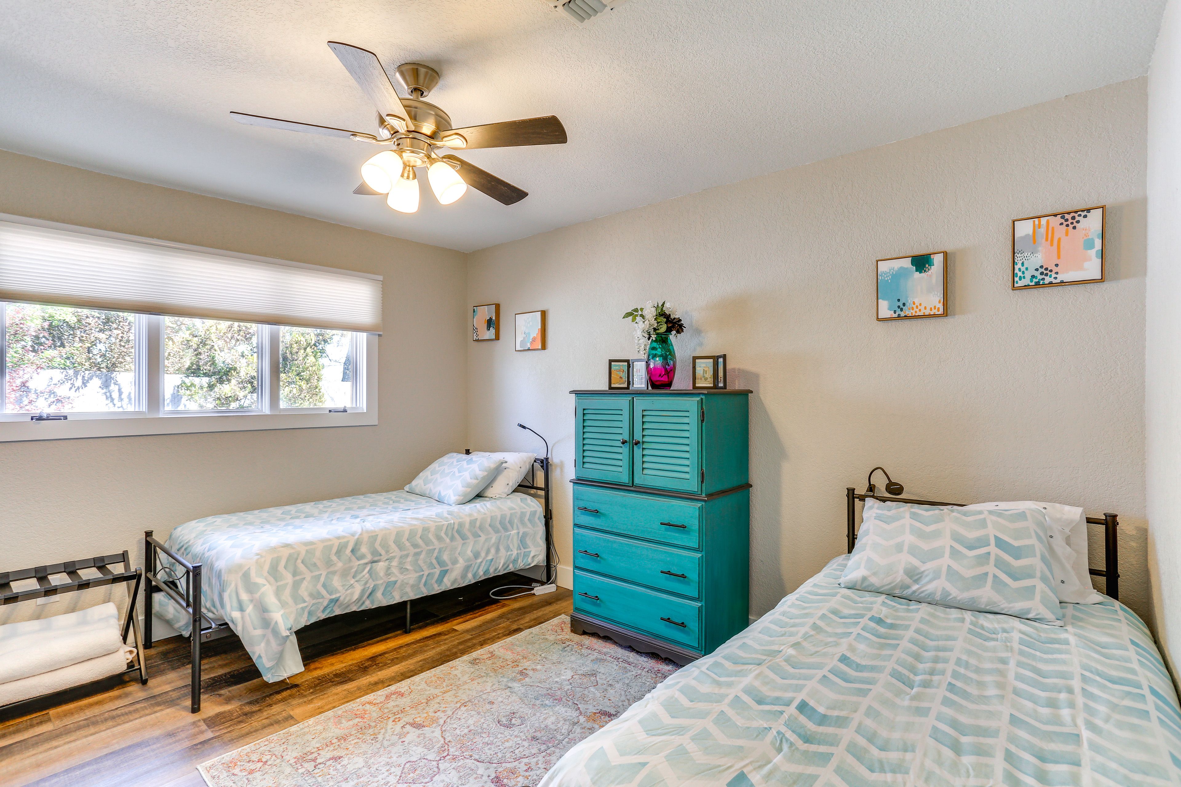 Bedroom 3 | 2 Twin Beds | Central Heating & A/C