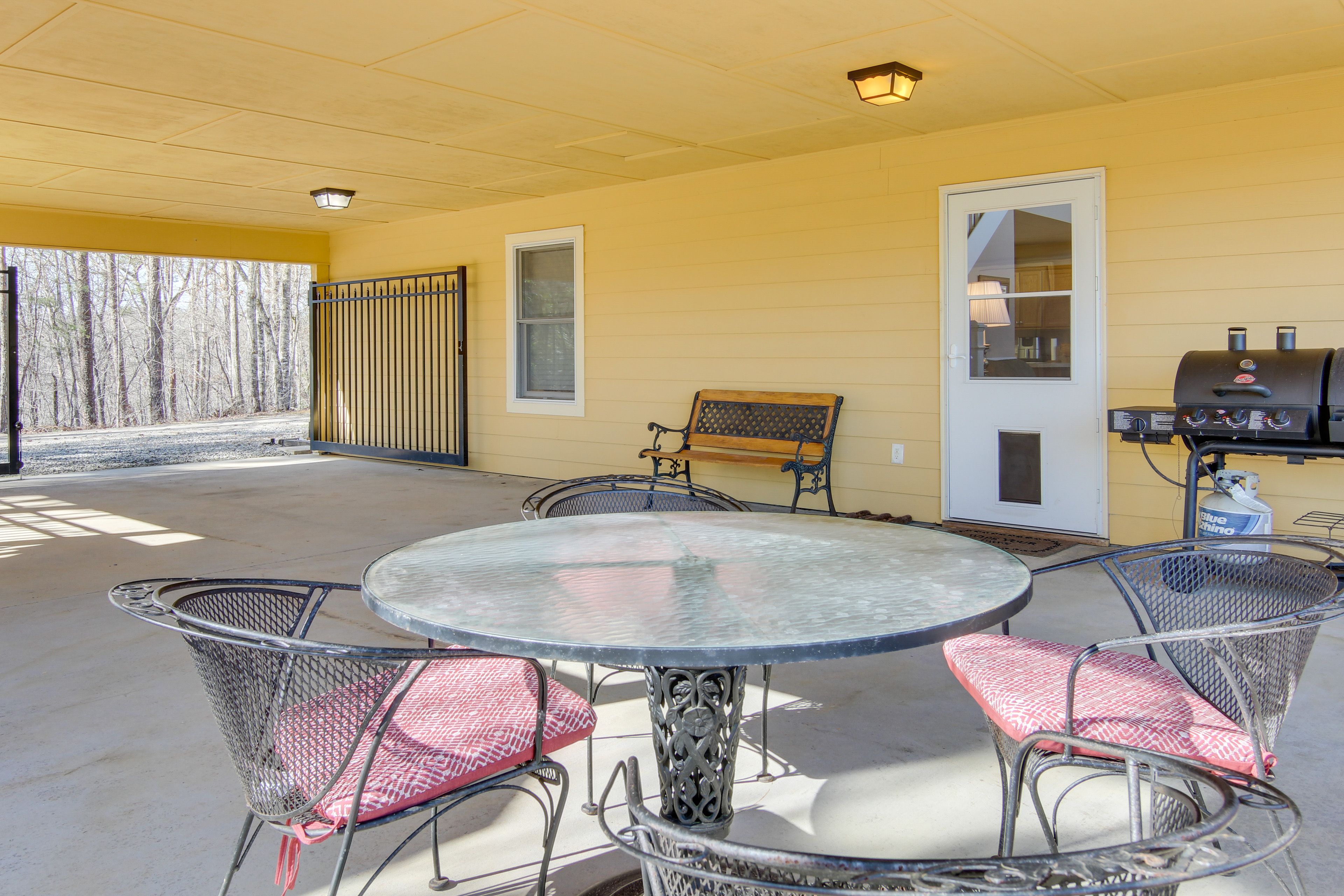 House Exterior | Furnished Patio | Dining Area | Charcoal Grill/Smoker
