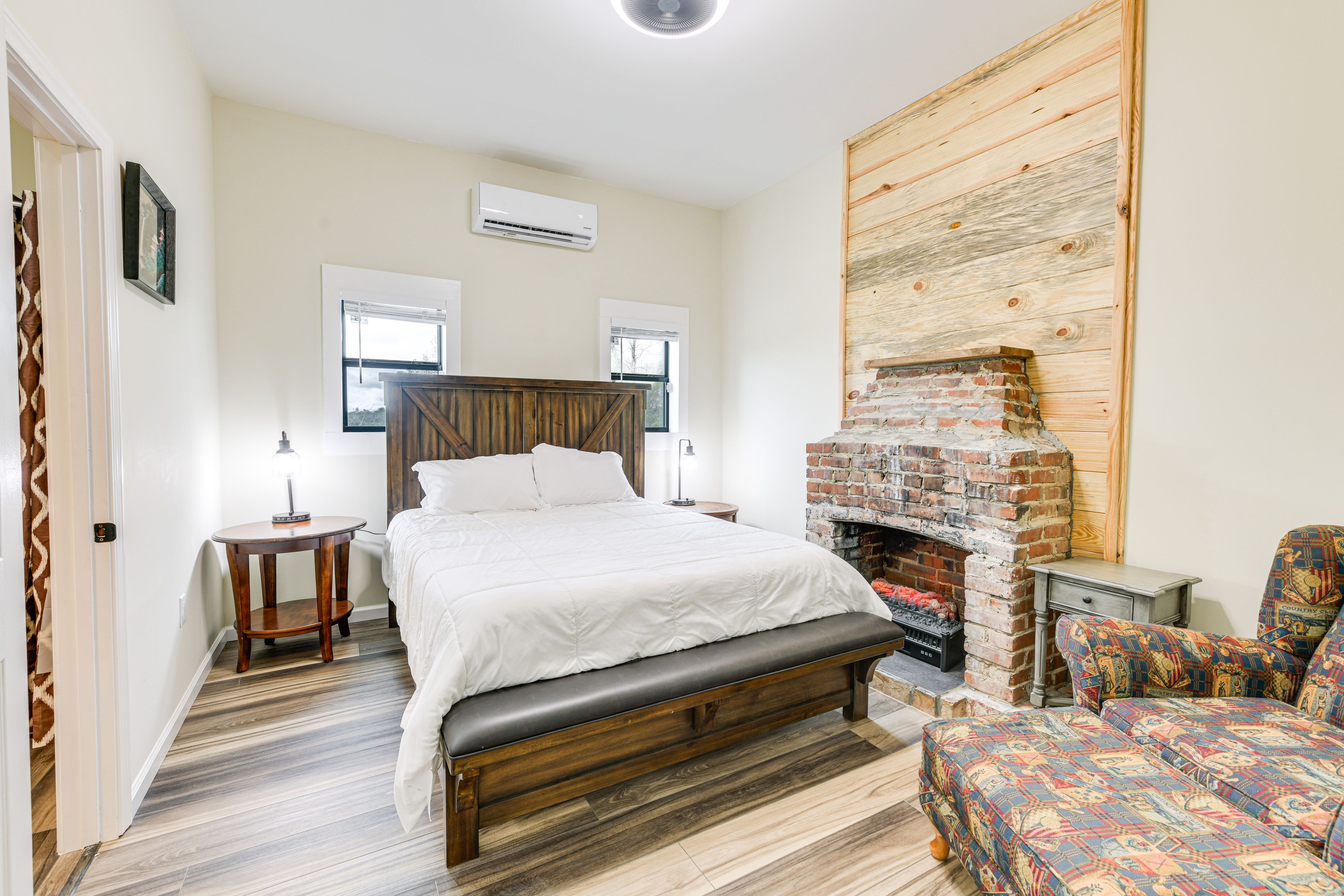 Bedroom 2 | Queen Bed | Electric Fireplace