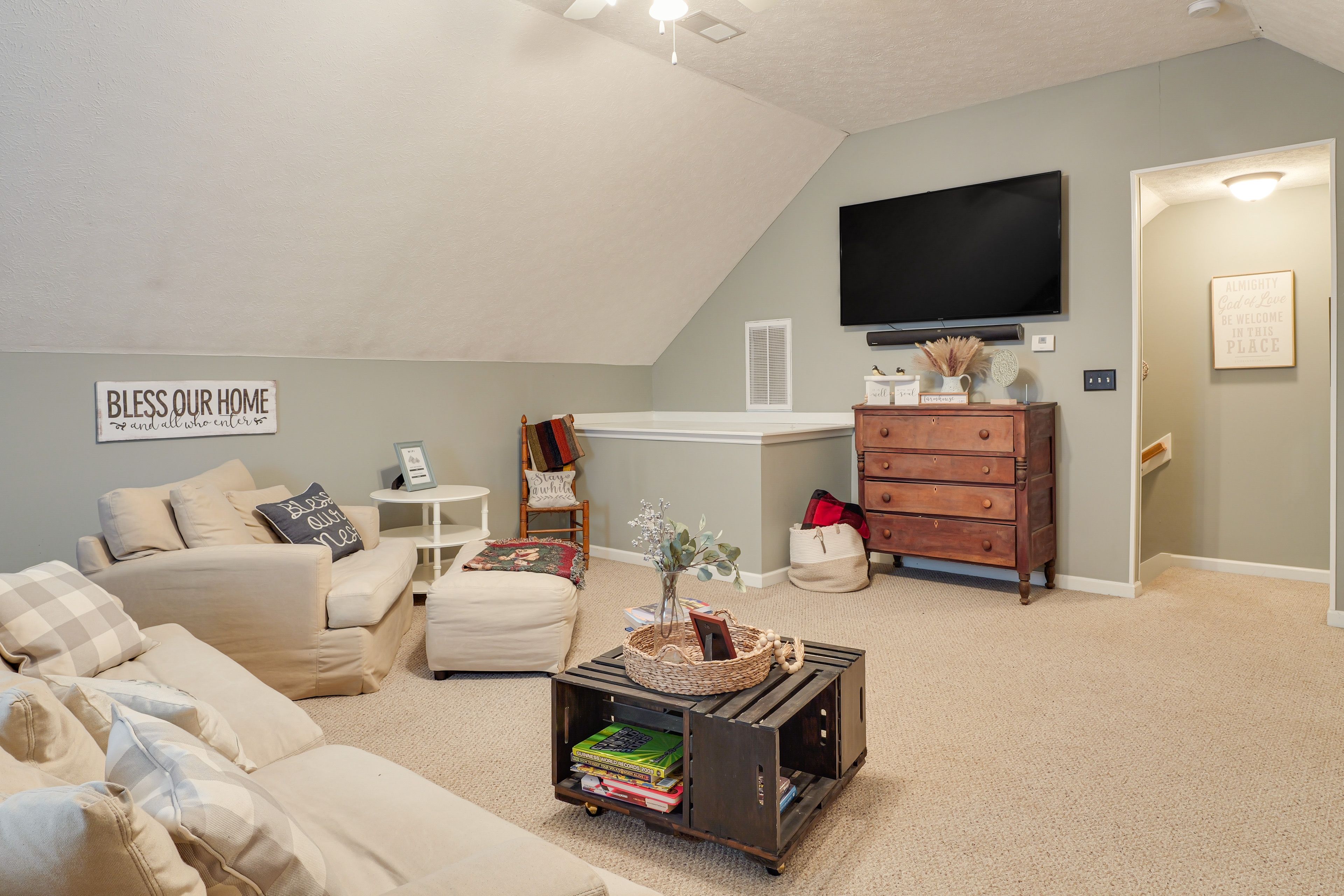Living Room | 2nd Floor | Dedicated Workspace | Stairs Required