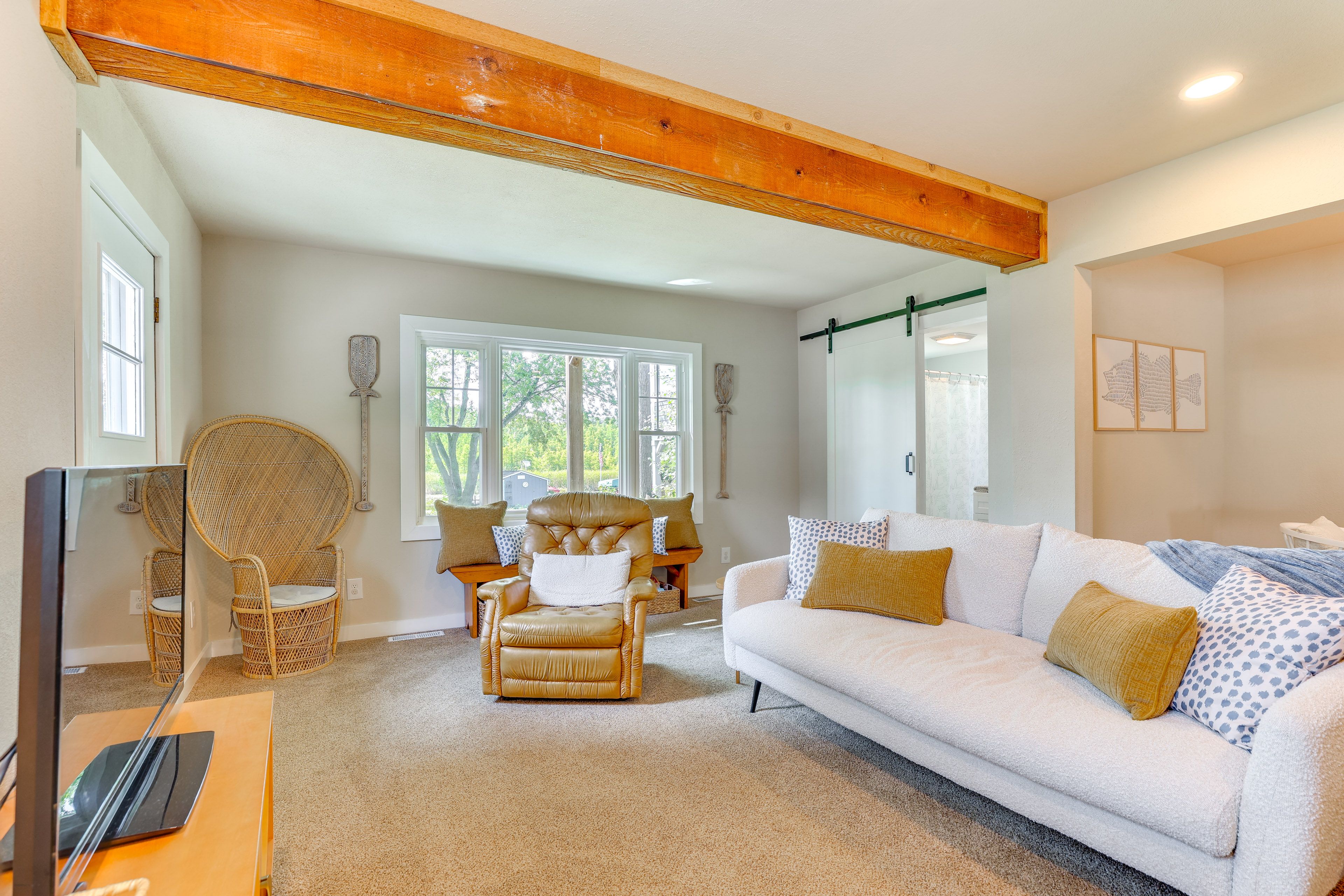 Living Room | 1st Floor | 2-Story Home | Central A/C & Heating