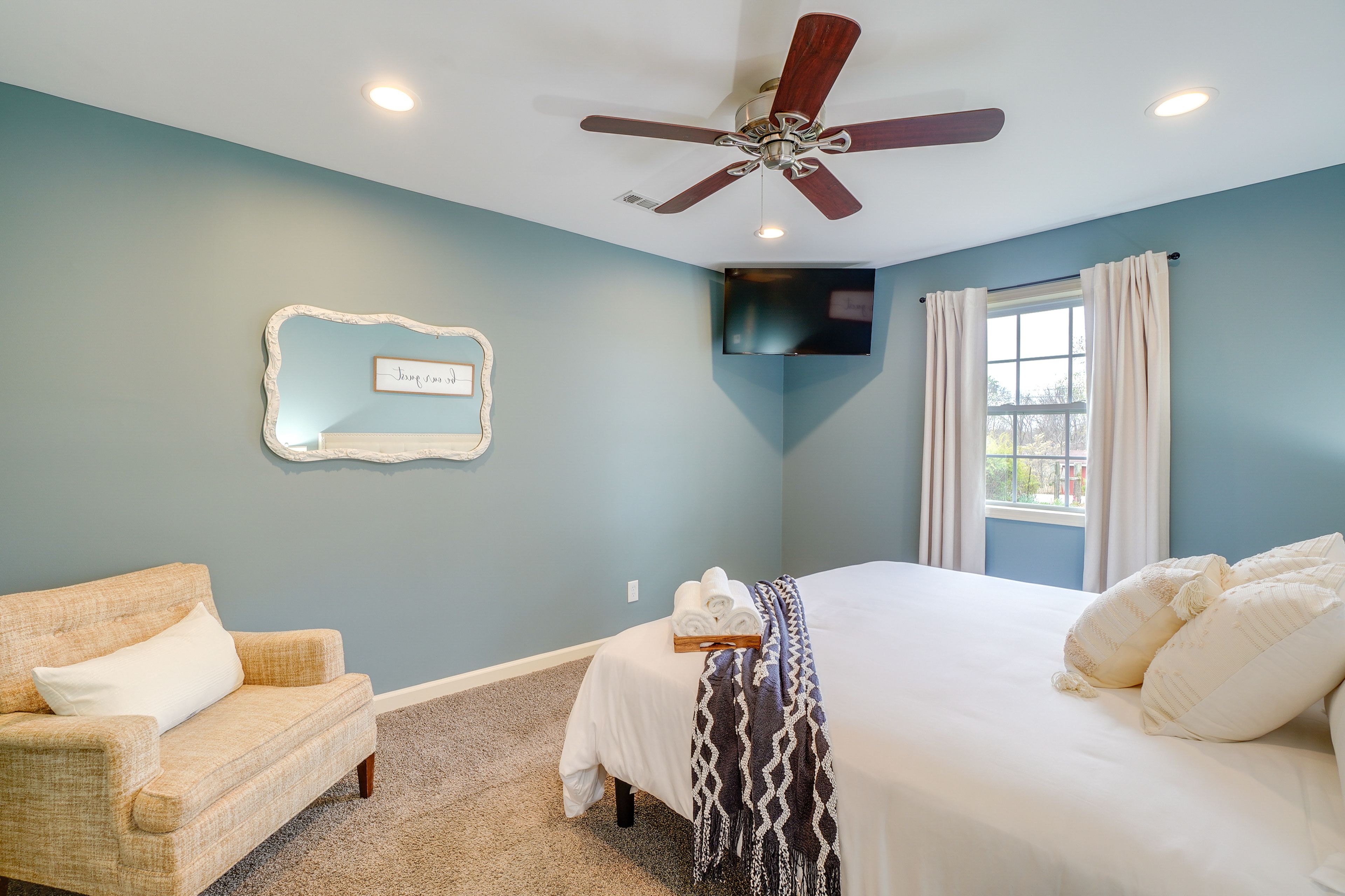 Bedroom 1 | King Bed | Crib & Pack 'n Play Available