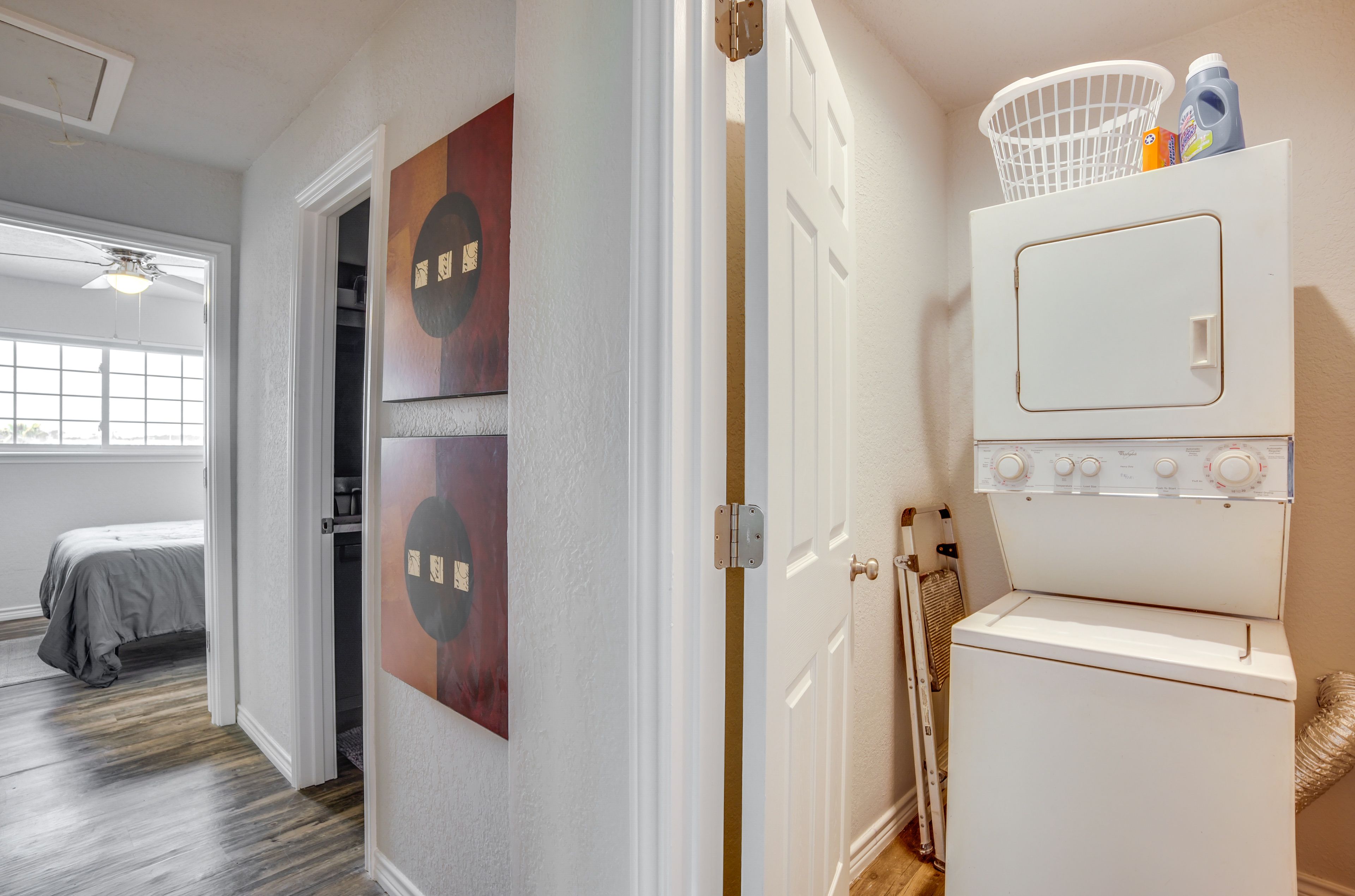 Laundry Closet | 2nd Floor | Stackable Washer + Dryer