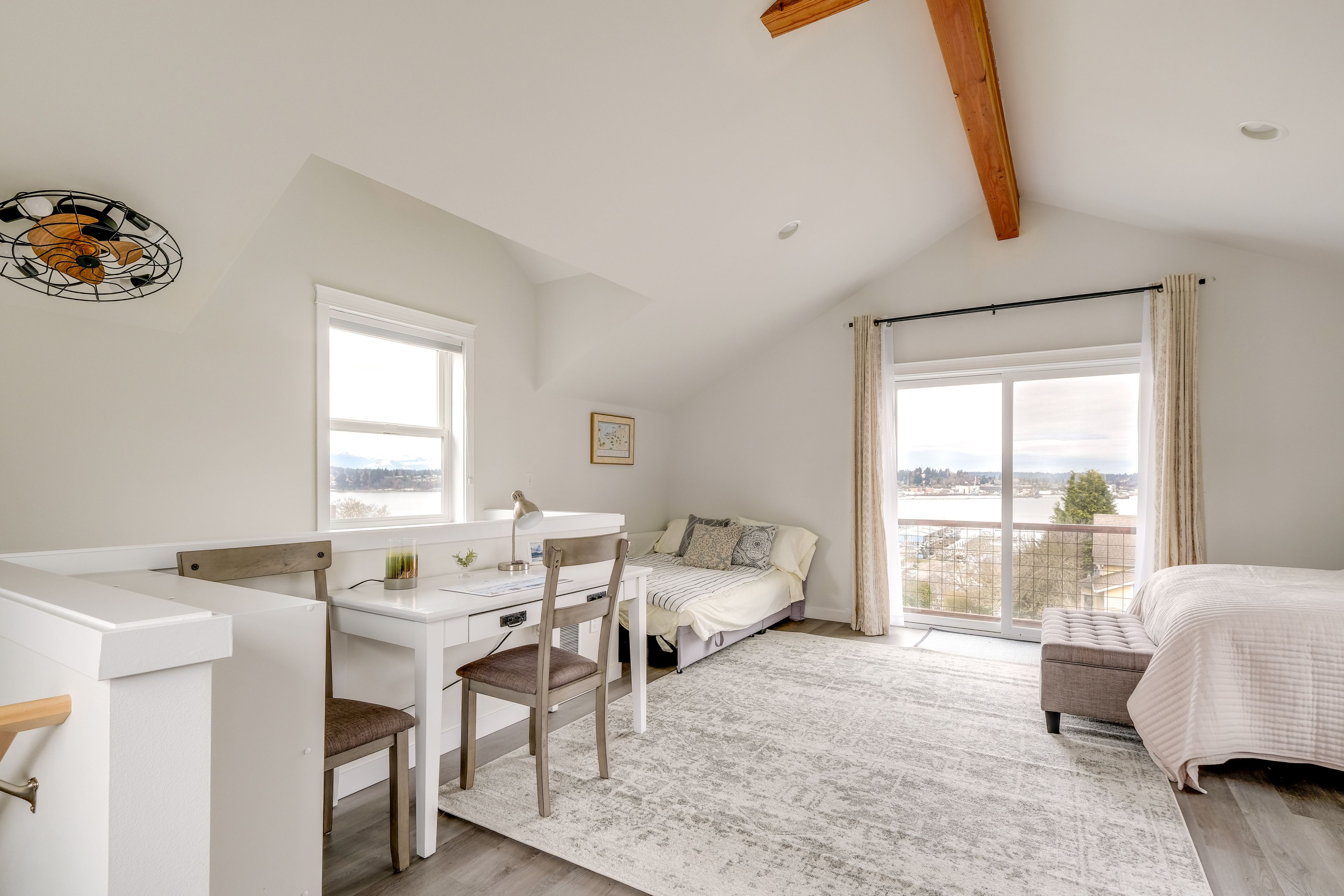 Studio | Loft | Queen Bed | Full Sleeper Sofa | Laptop Workspace | 2nd Floor