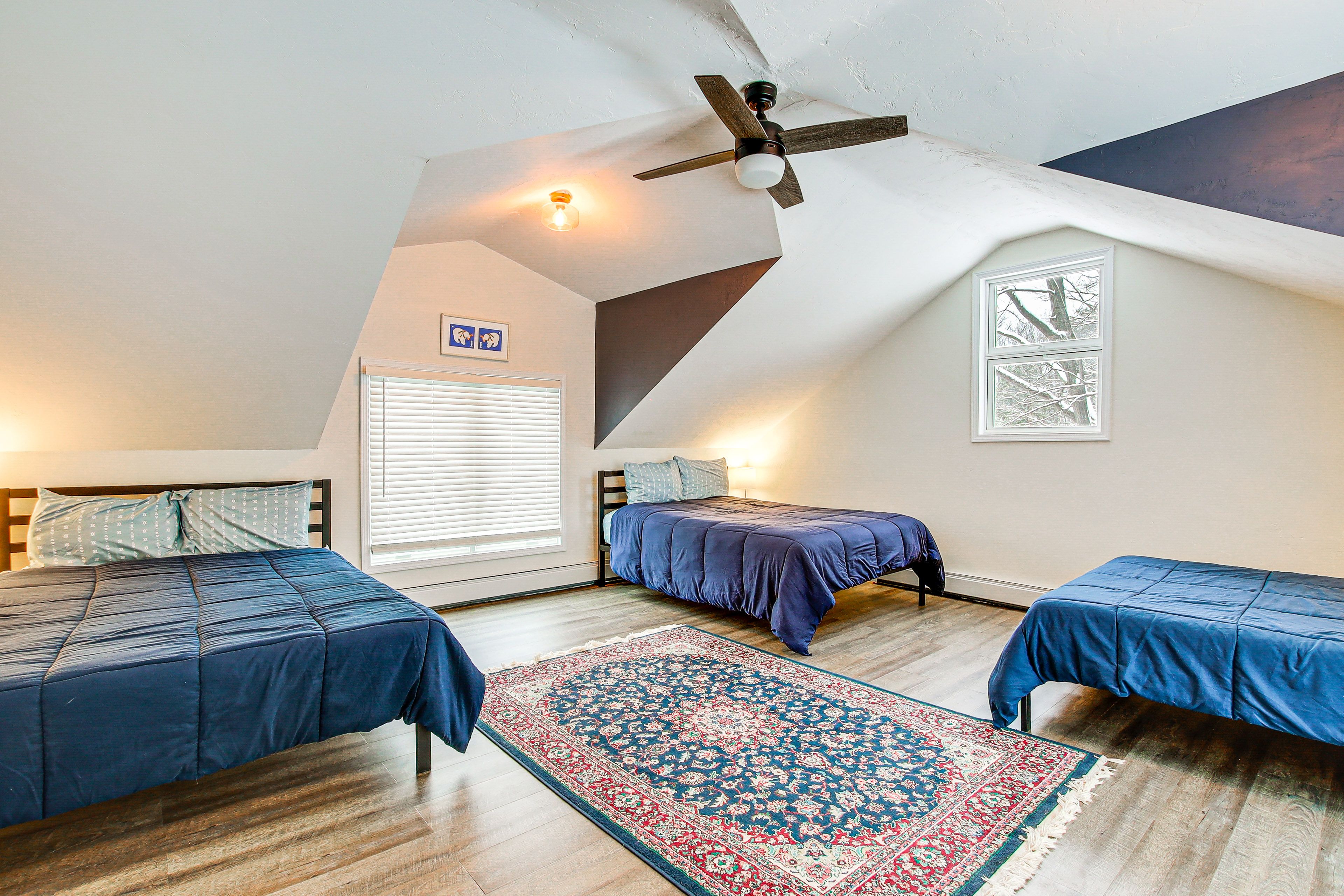 Bedroom 4 | 3 Queen Beds | Access to Balcony | 2nd Floor