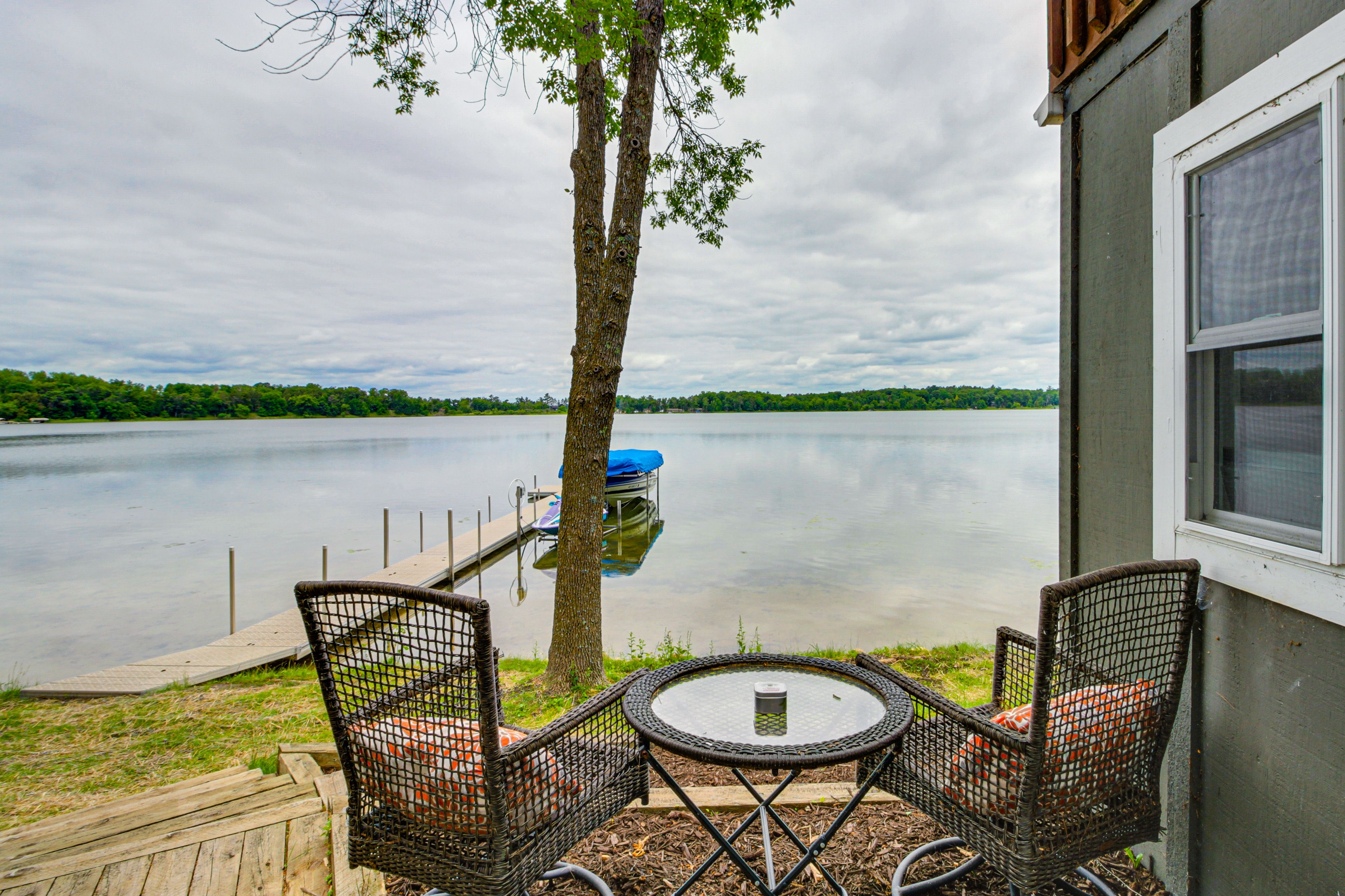 Patio | Bistro Seating | Lakefront View