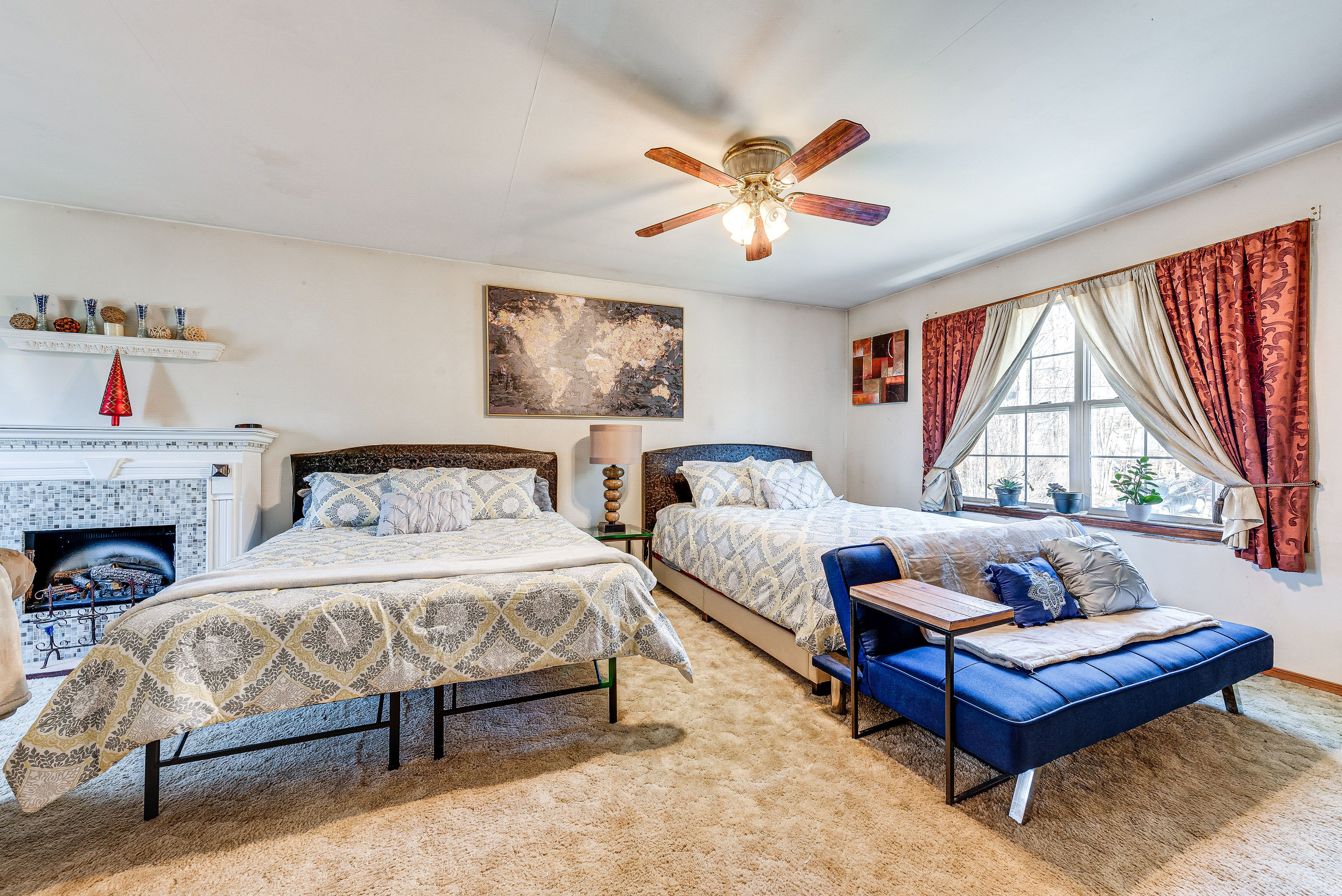 Bedroom 1 | 2 Queen Beds | Full Futon | 2nd Floor
