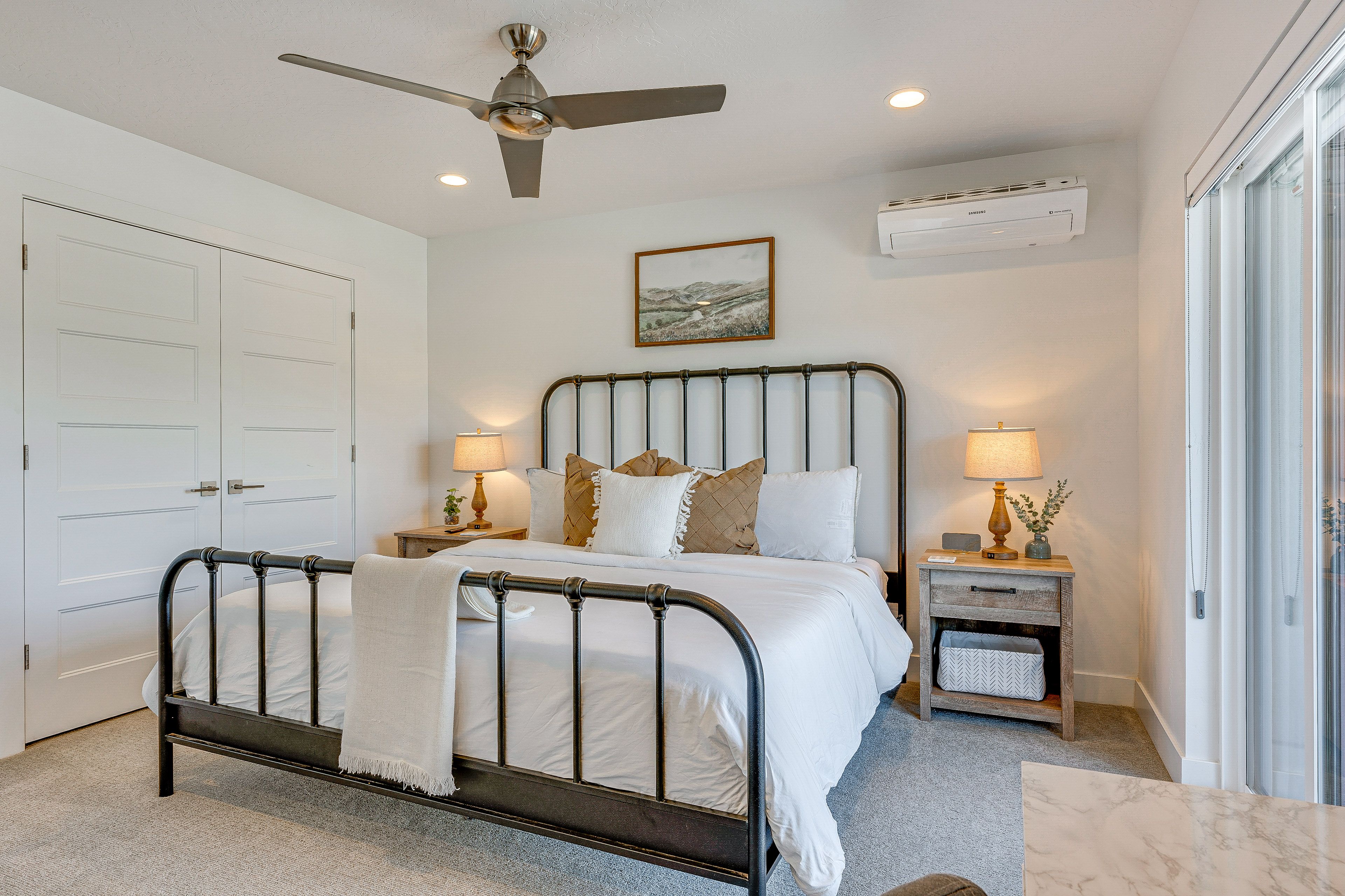 Bedroom 2 | 2nd Floor | King Bed | Smart TV | Office Desk | Balcony Access
