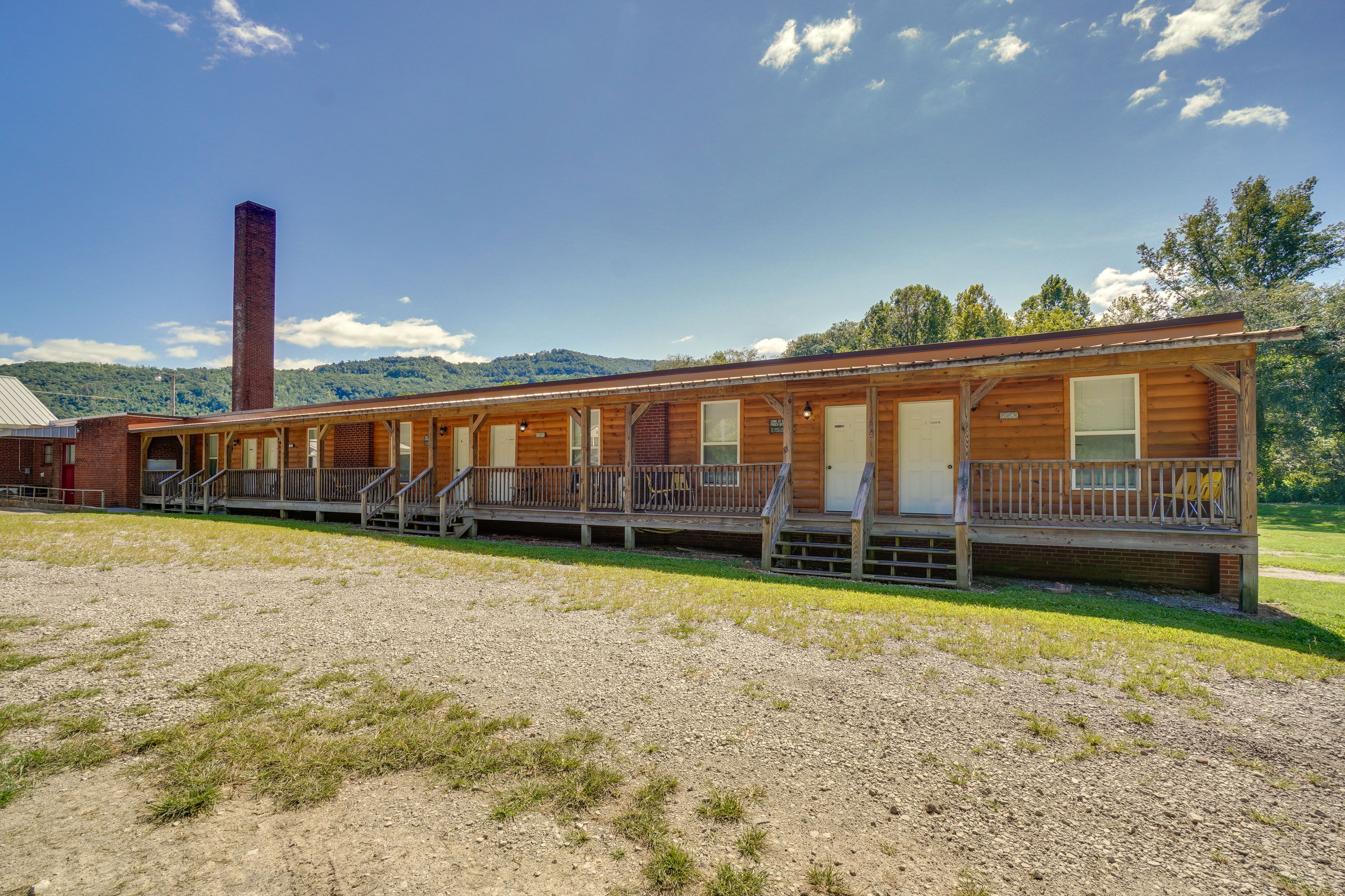 Studio Exterior | Single-Story Unit | Mountain Views | ATV Trails On-Site