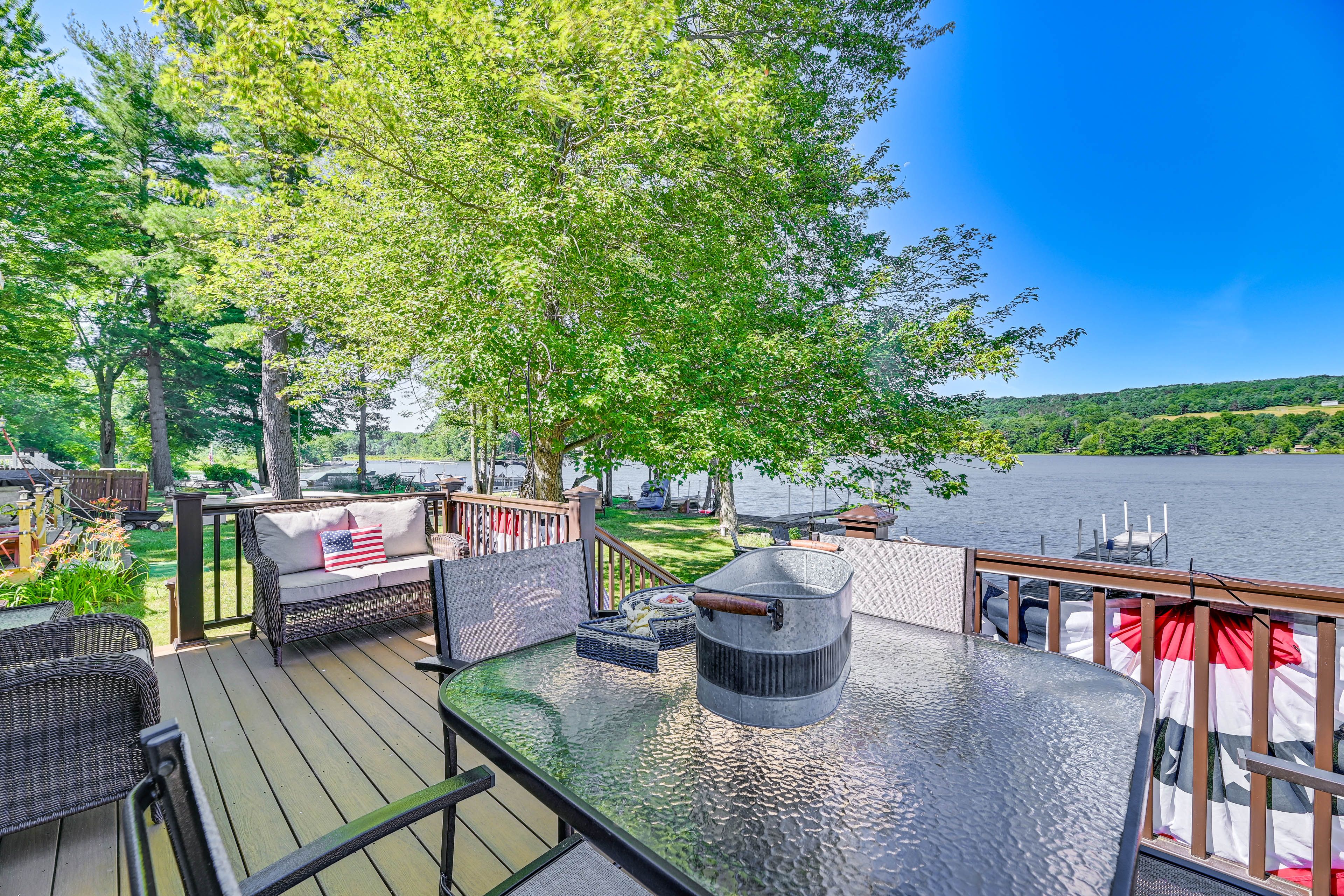 Private Deck | 2-Story Cottage | Direct Lake Access | Lawn Games