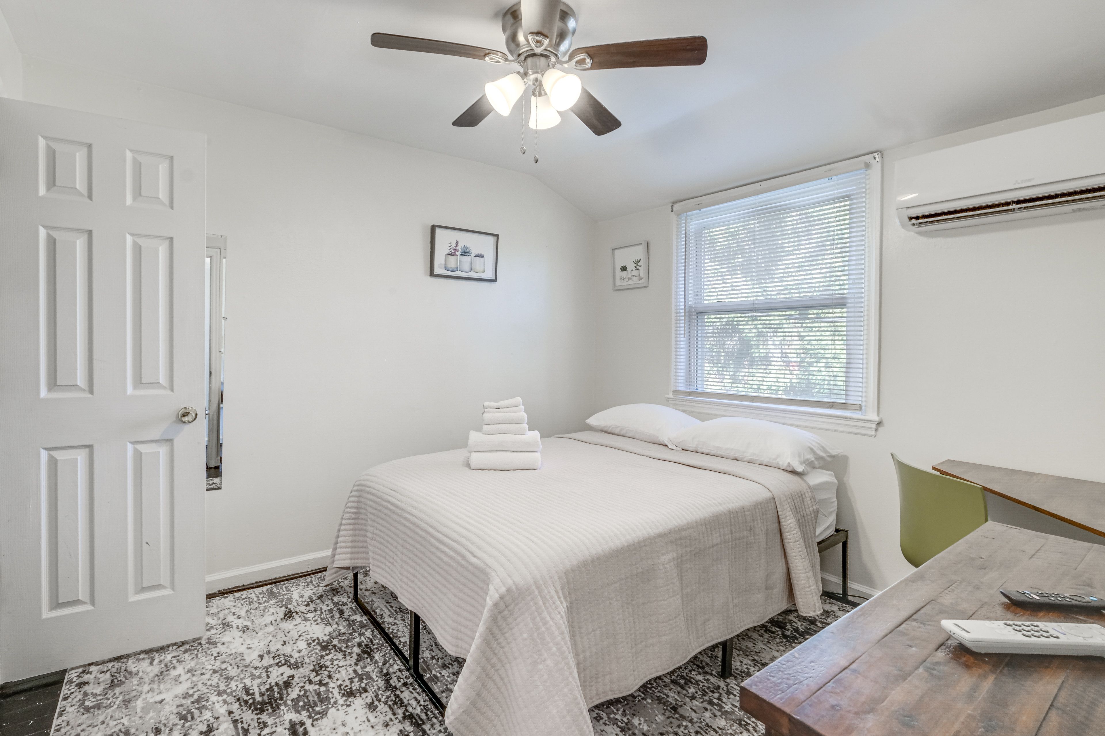 Bedroom 1 | Queen Bed | Linens Provided | Mini-Split A/C | Upper Level