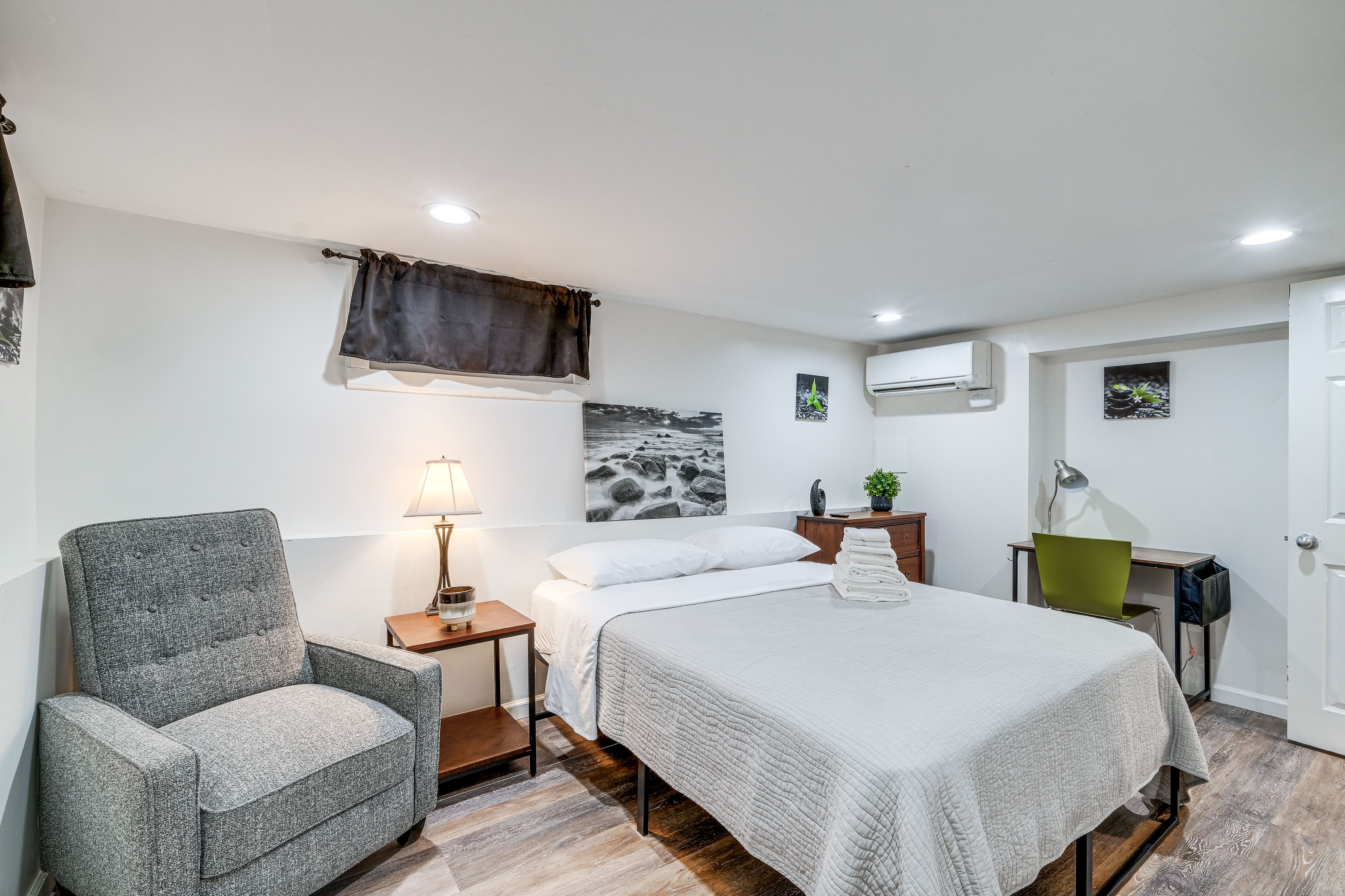 Bedroom 3 | Queen Bed | Mini-Split A/C | Lower Level