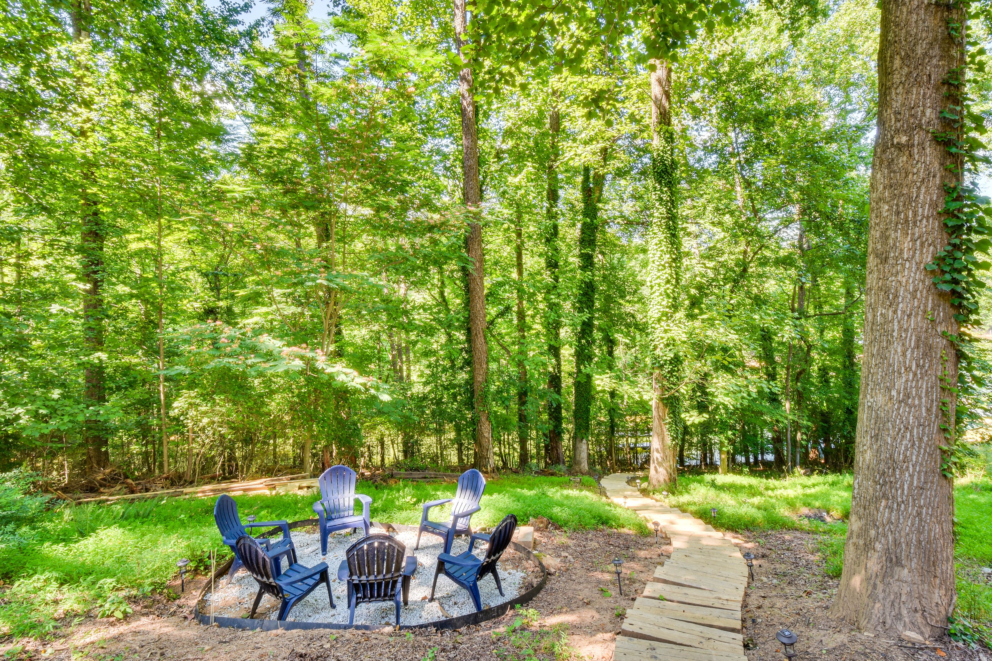 Forested Yard | Private Fire Pit