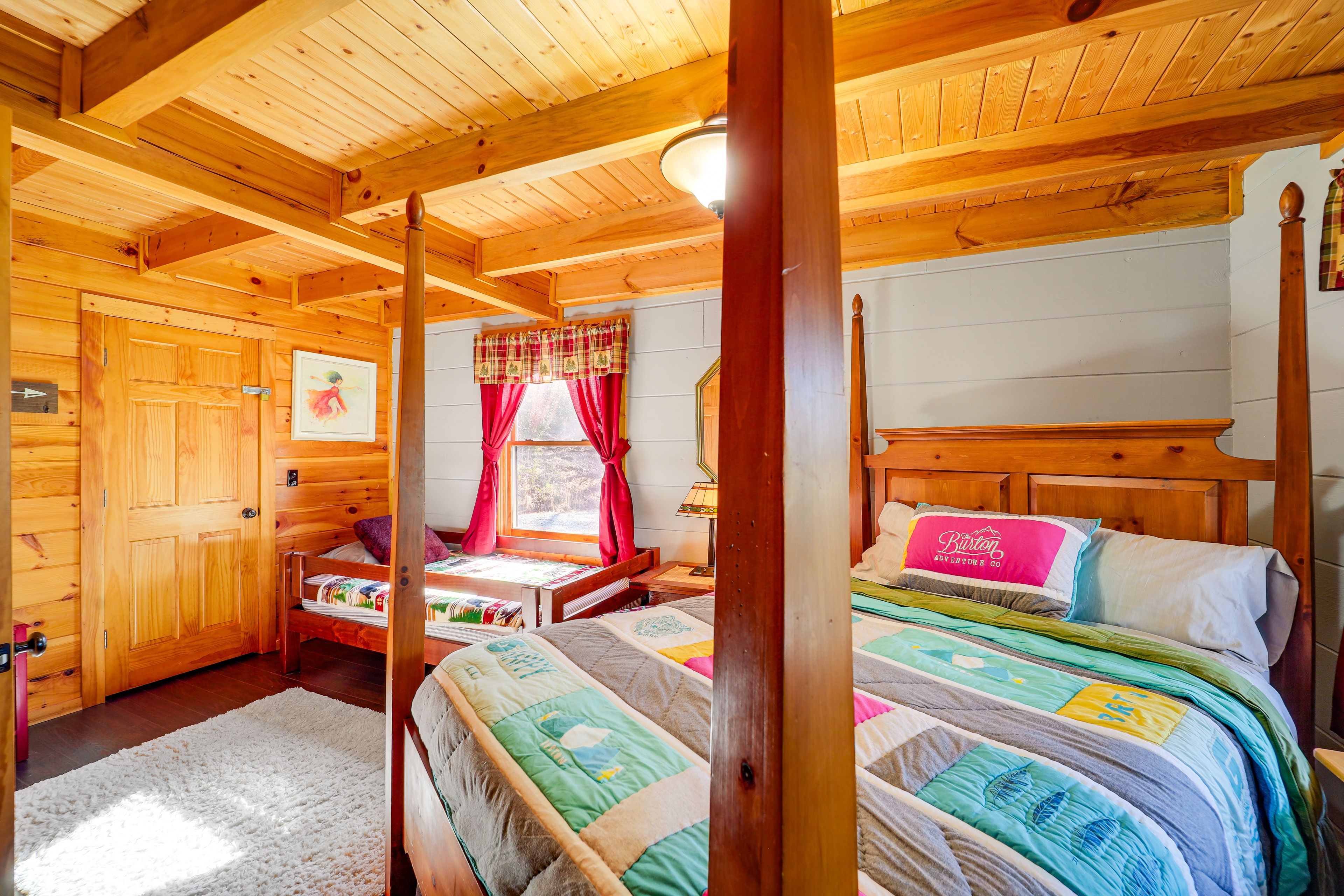 Bedroom 1 | Queen Bed | Twin Bed | Linens Provided | Main Level