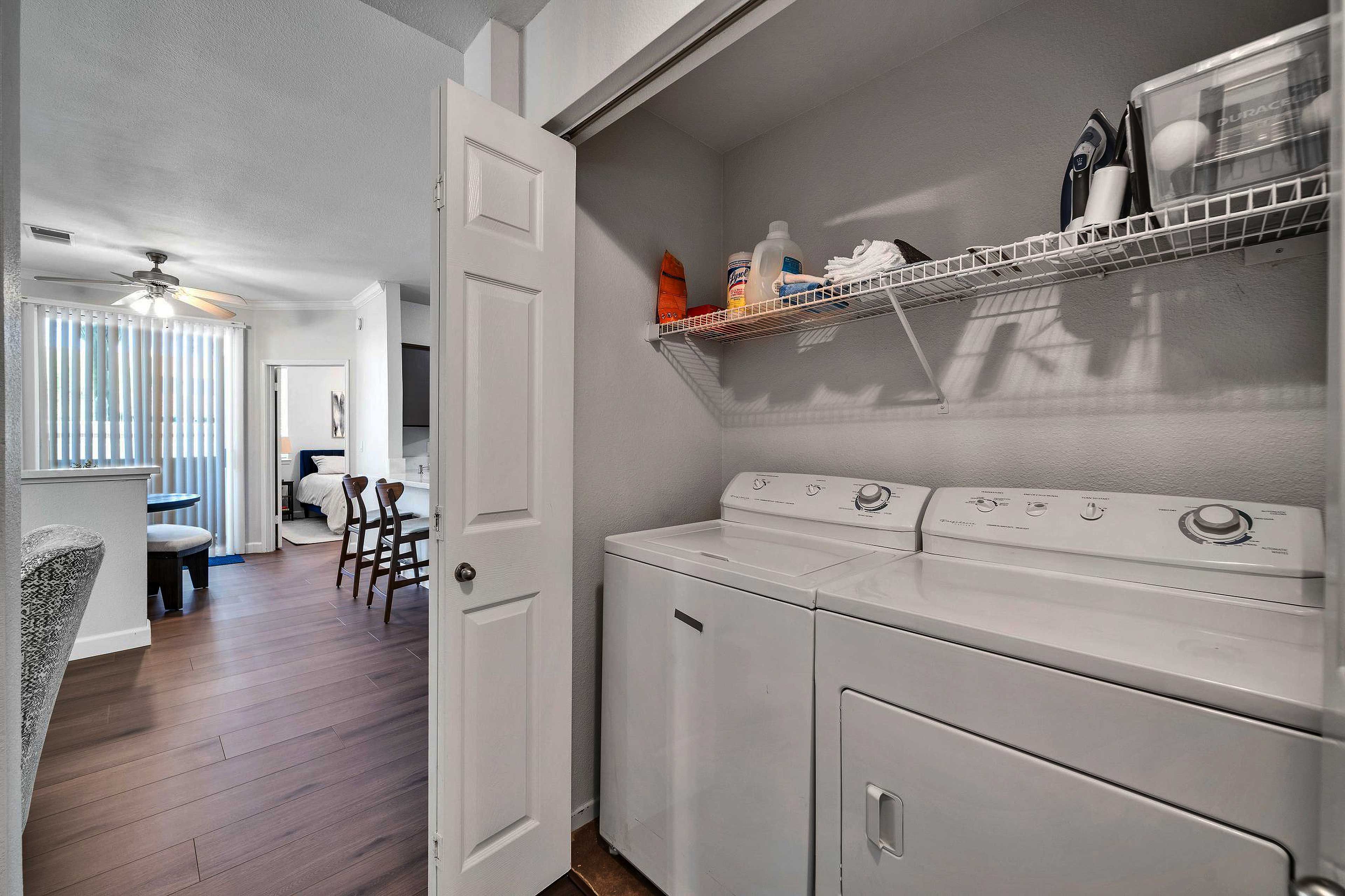 Laundry Closet | In-Unit Washer + Dryer