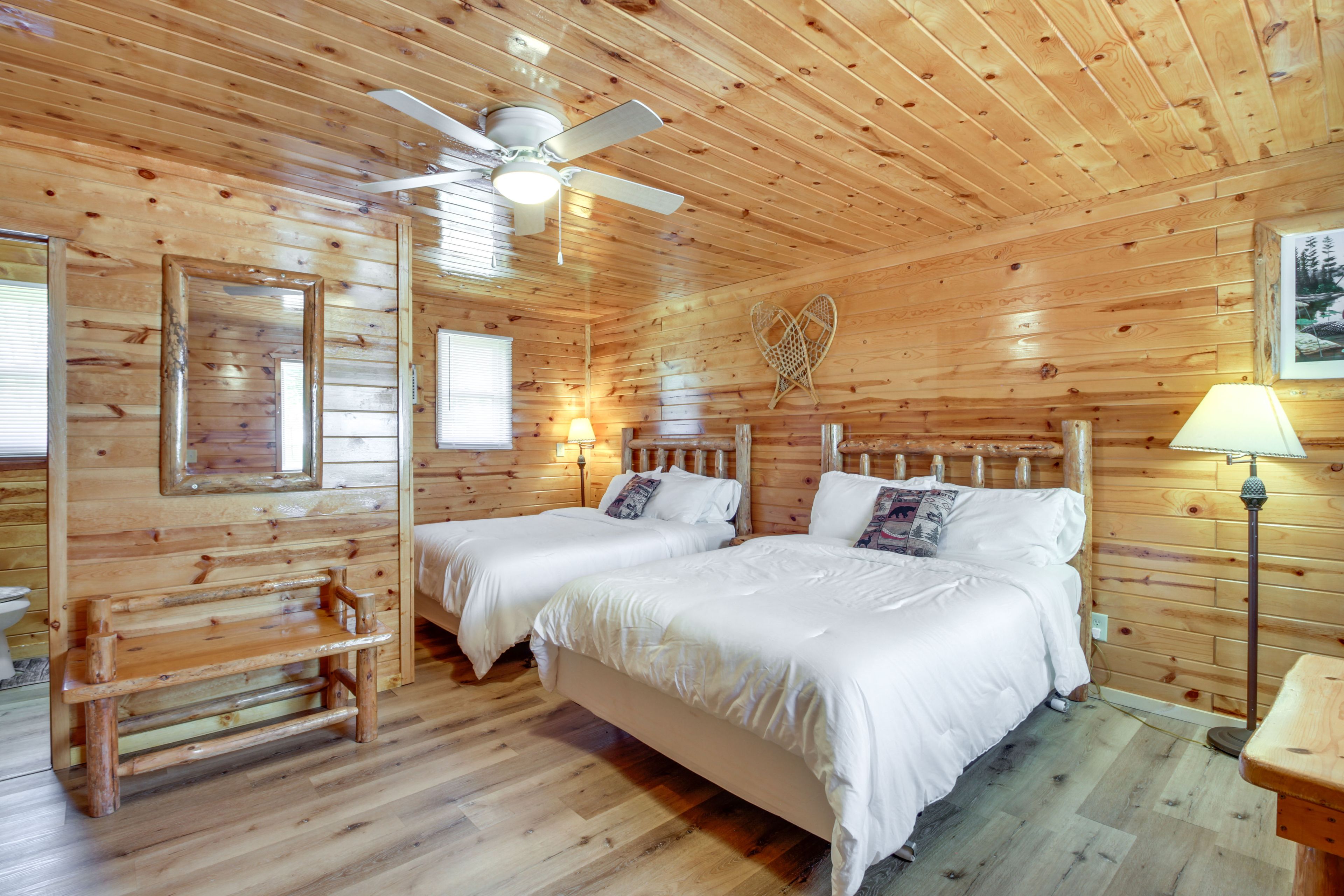 Bedroom 1 (Private Suite) | 2 Queen Beds | En-Suite Bathroom | Separate Entry