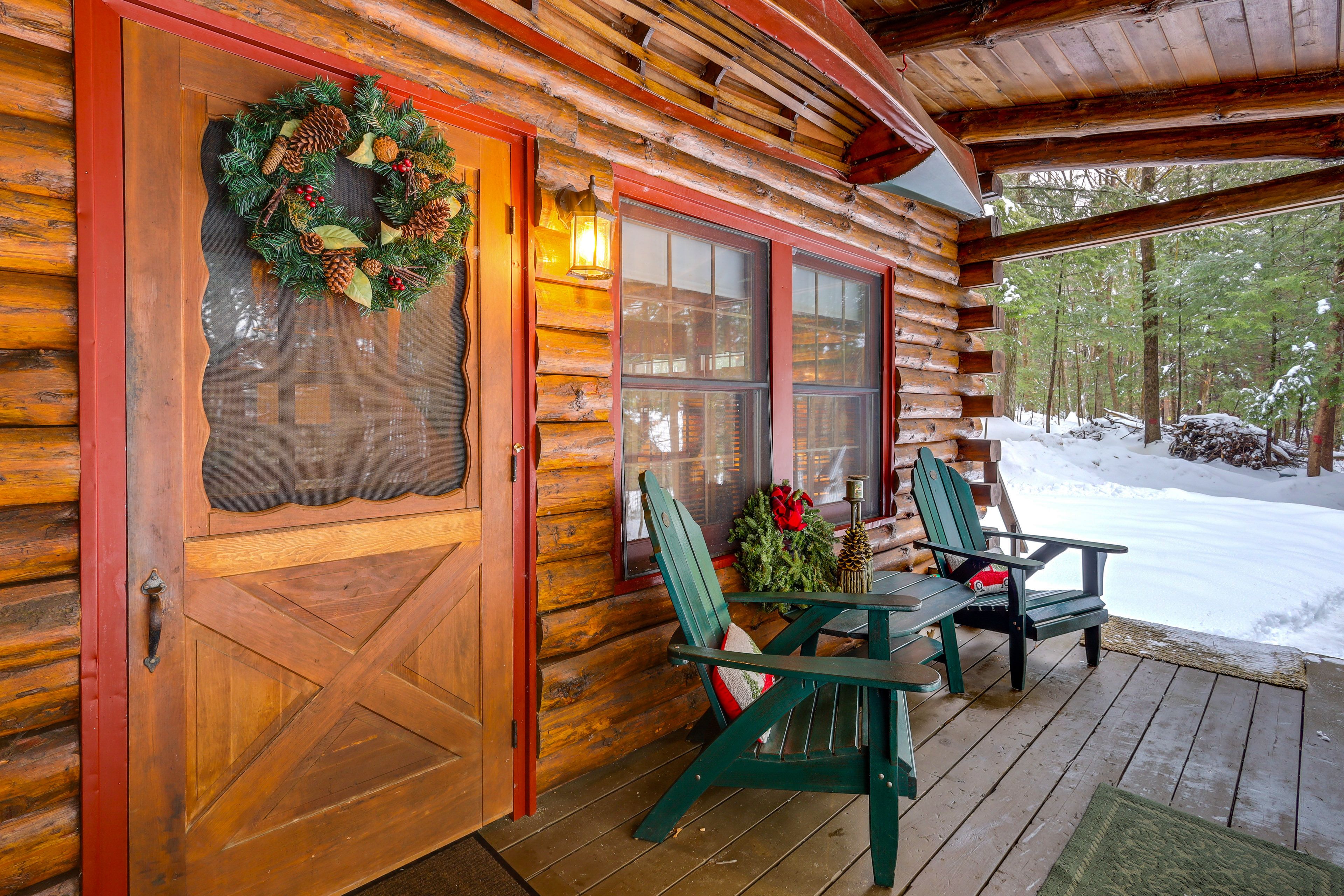 Covered Porch | Hiking Trail Access On-Site