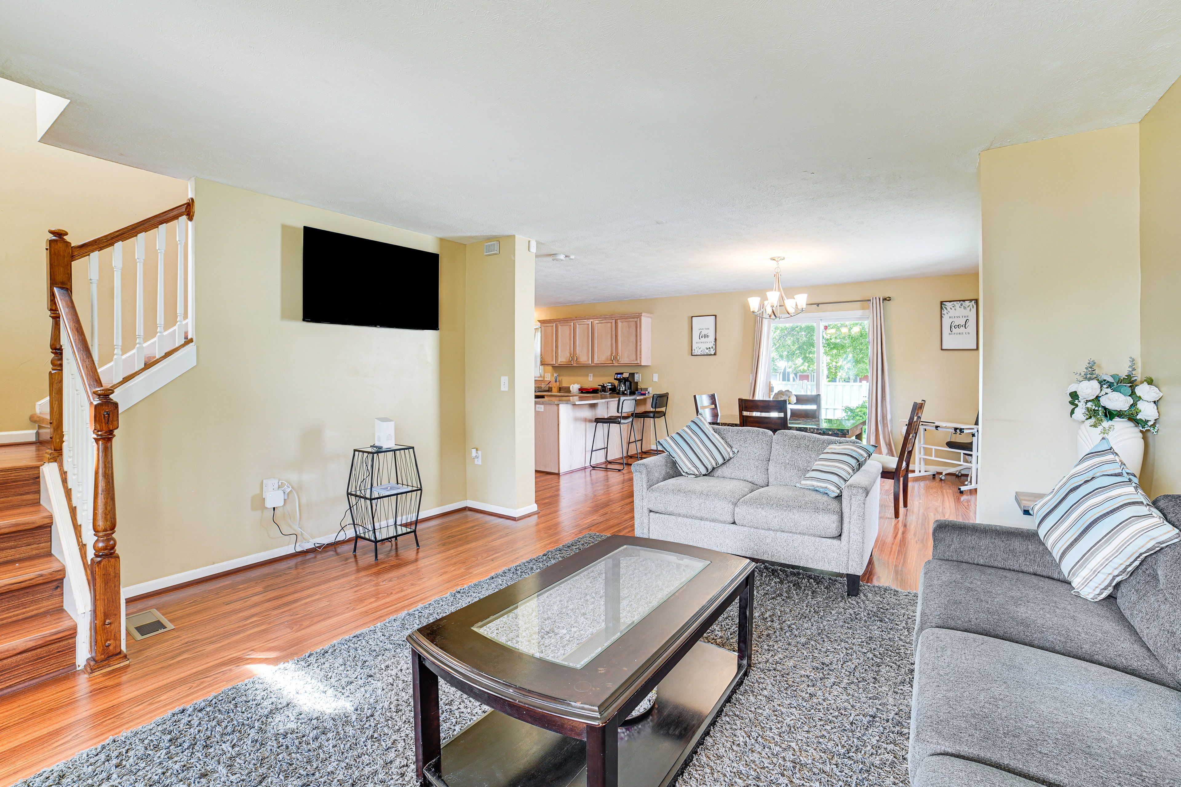 Champaign Vacation Rental | 4BR | 2.5BA | 1,820 Sq Ft | Small Step for Entry