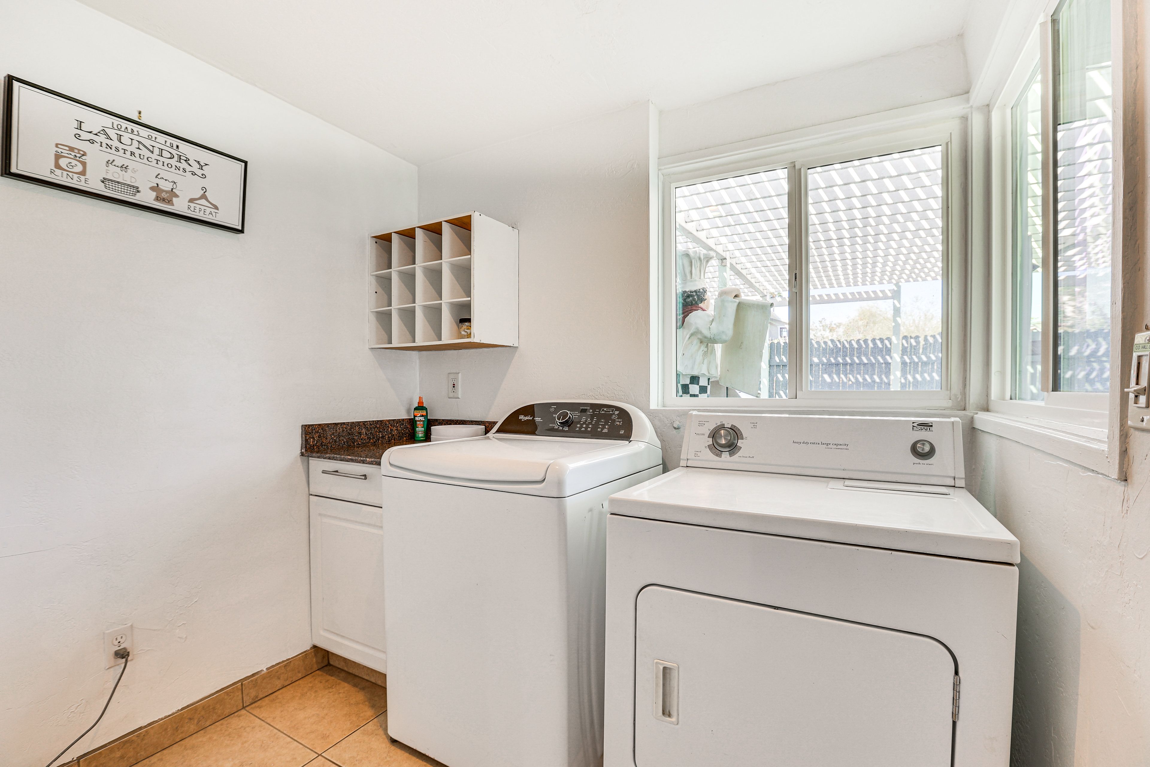 Washer & Dryer | Detergent Provided