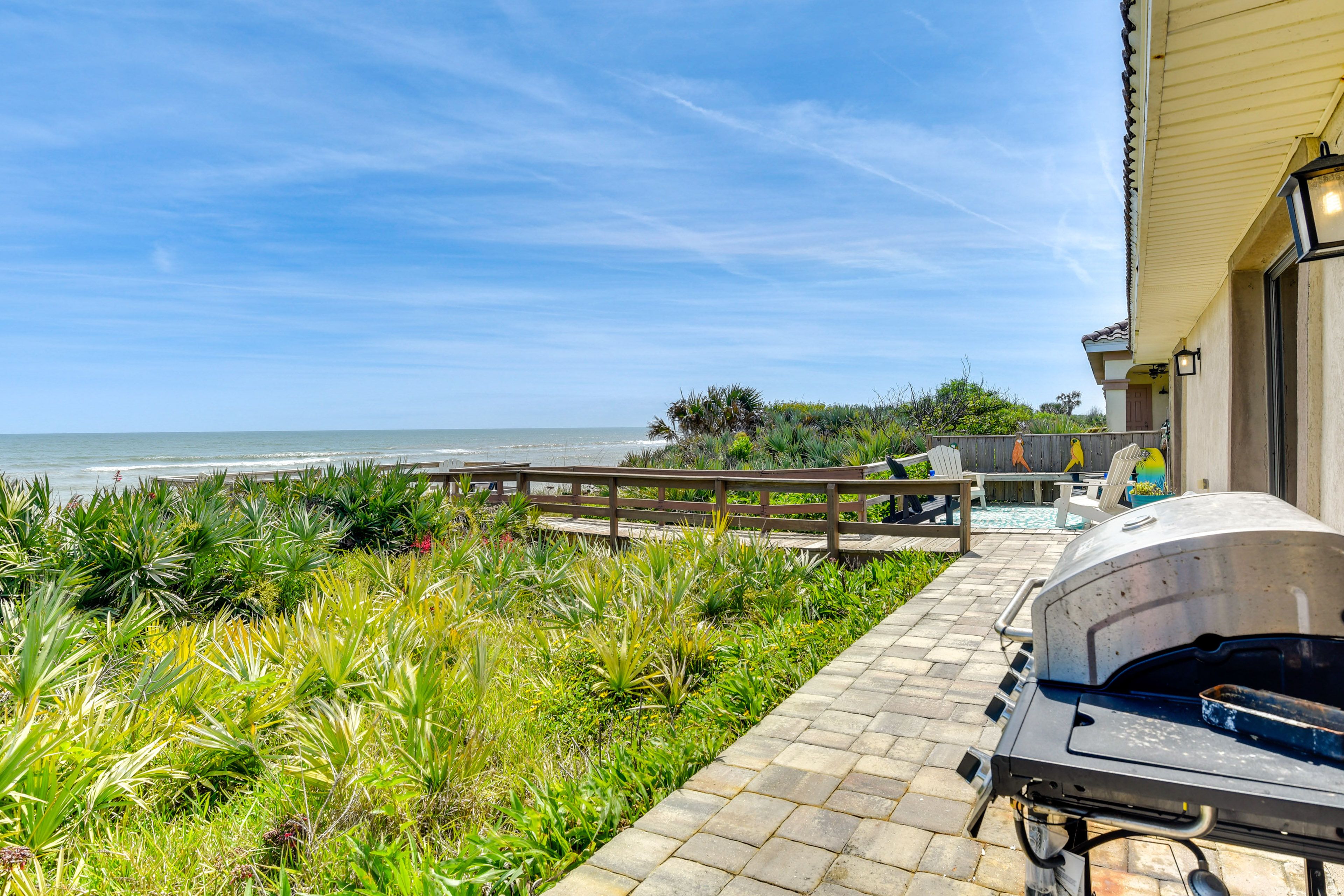 Patio | 3 Entrances | Ocean Views | Gas Grill (Propane Provided)