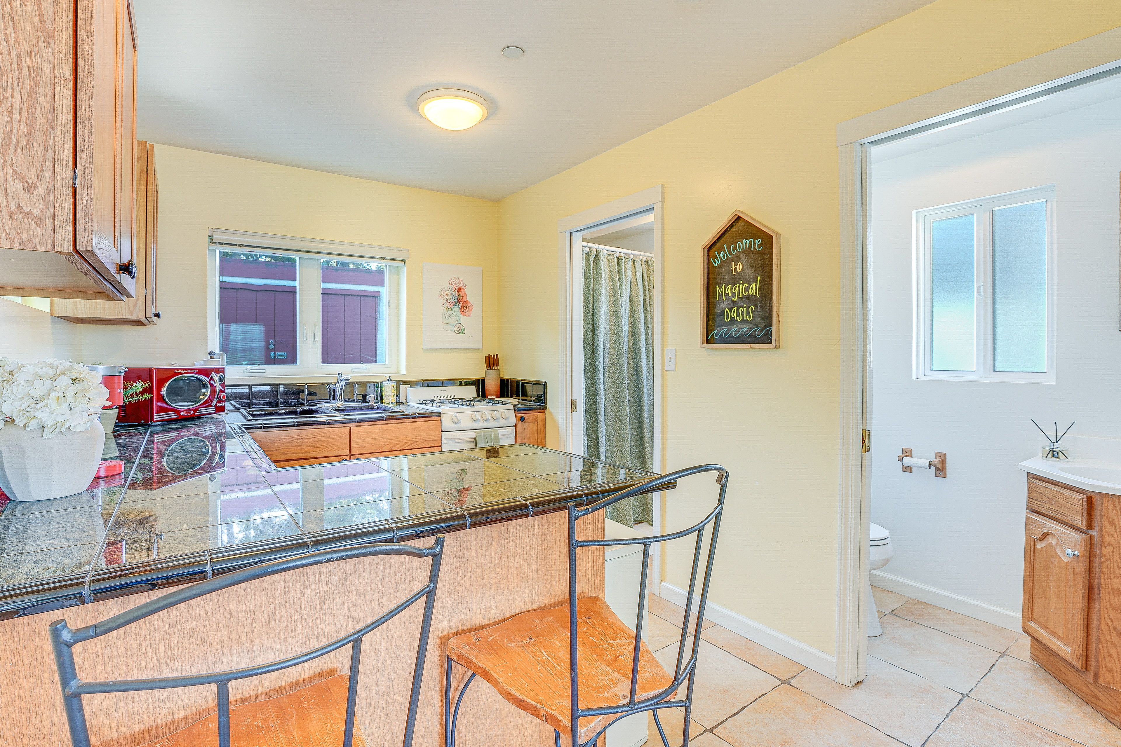 Dining | 2-Person Breakfast Bar | Dishware & Flatware Provided