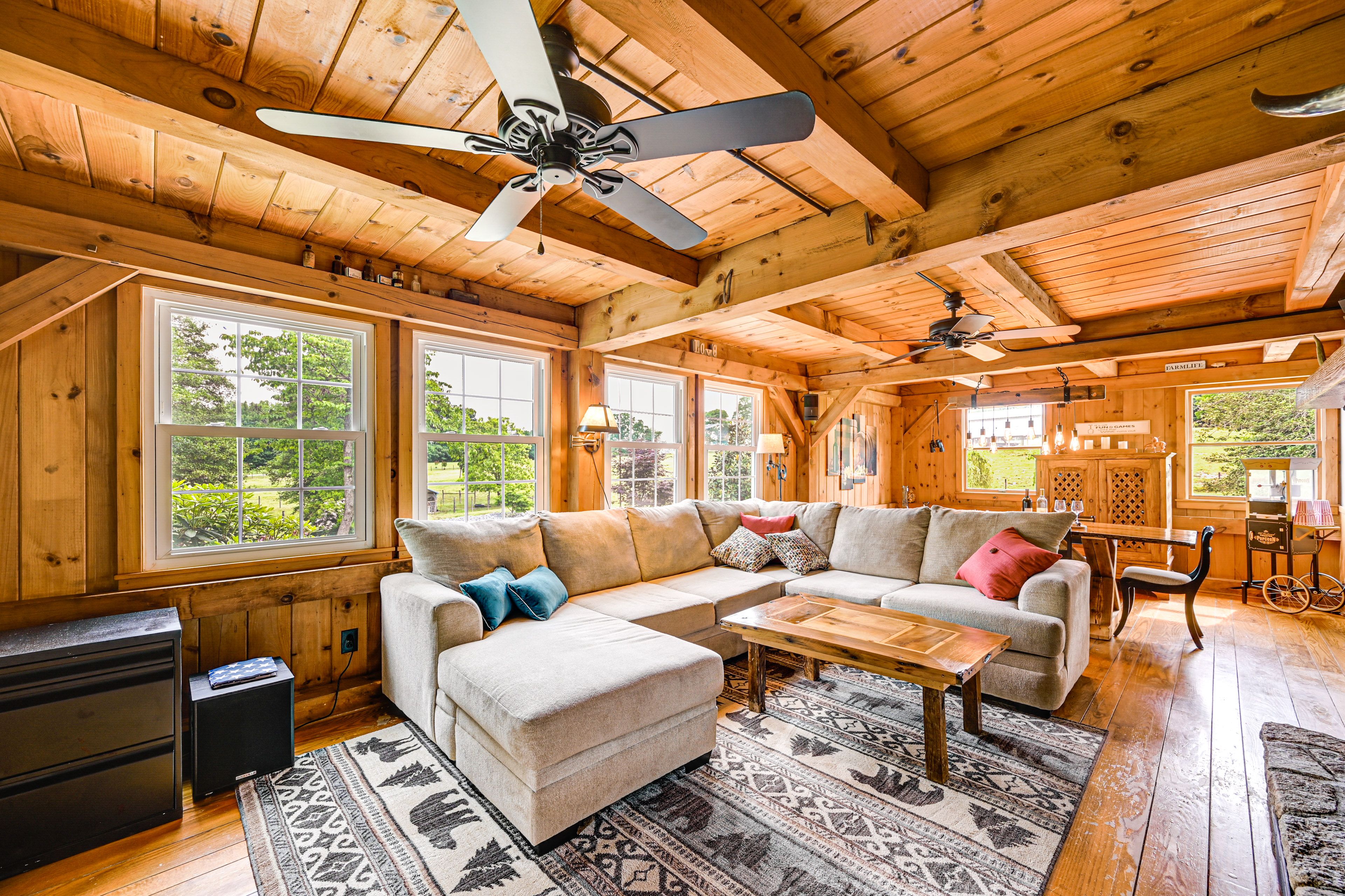 Living Room | 1st Floor | Smart TV | Wood-Burning Fireplace