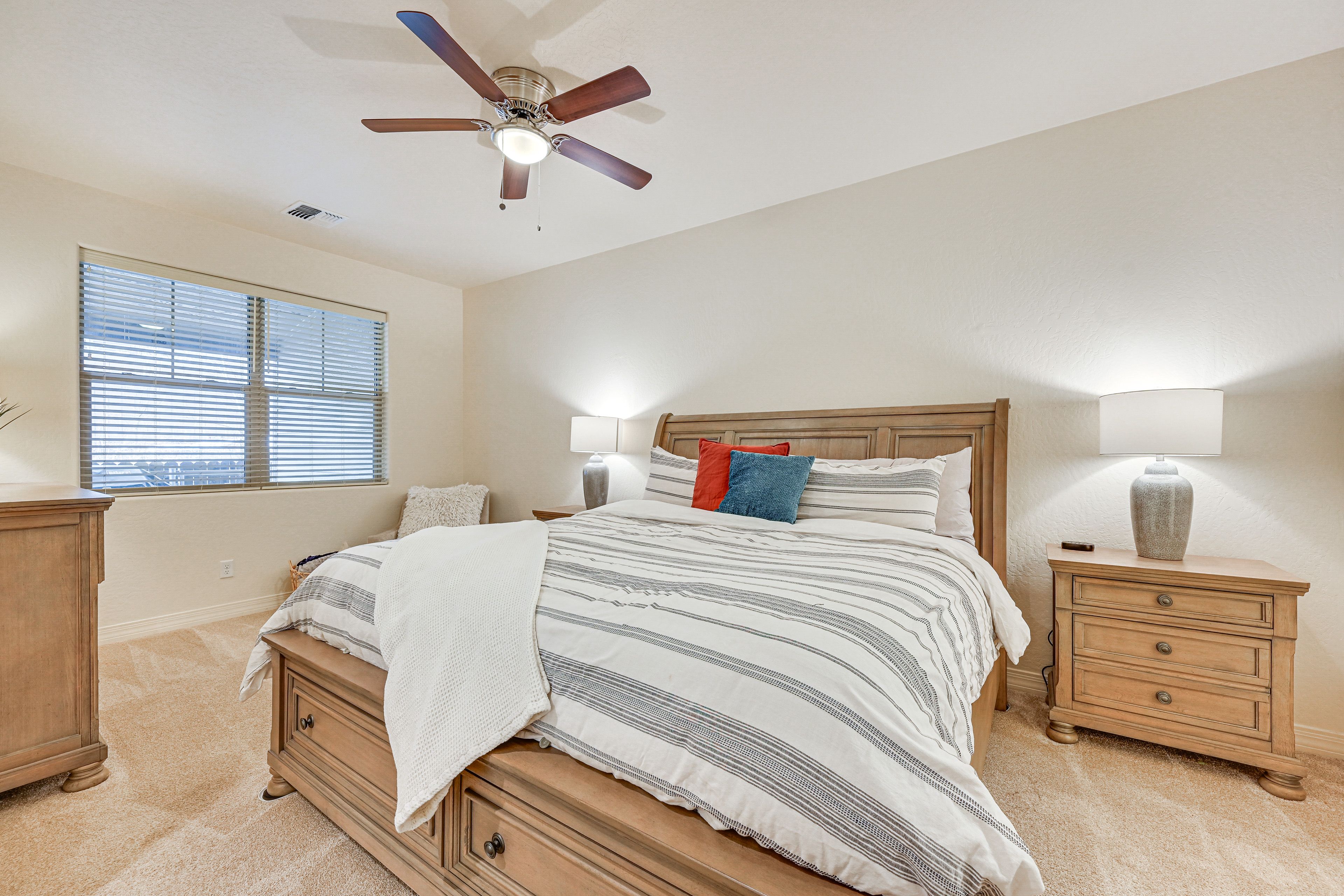 Bedroom 1 | King Bed | Linens Provided | 1st Floor
