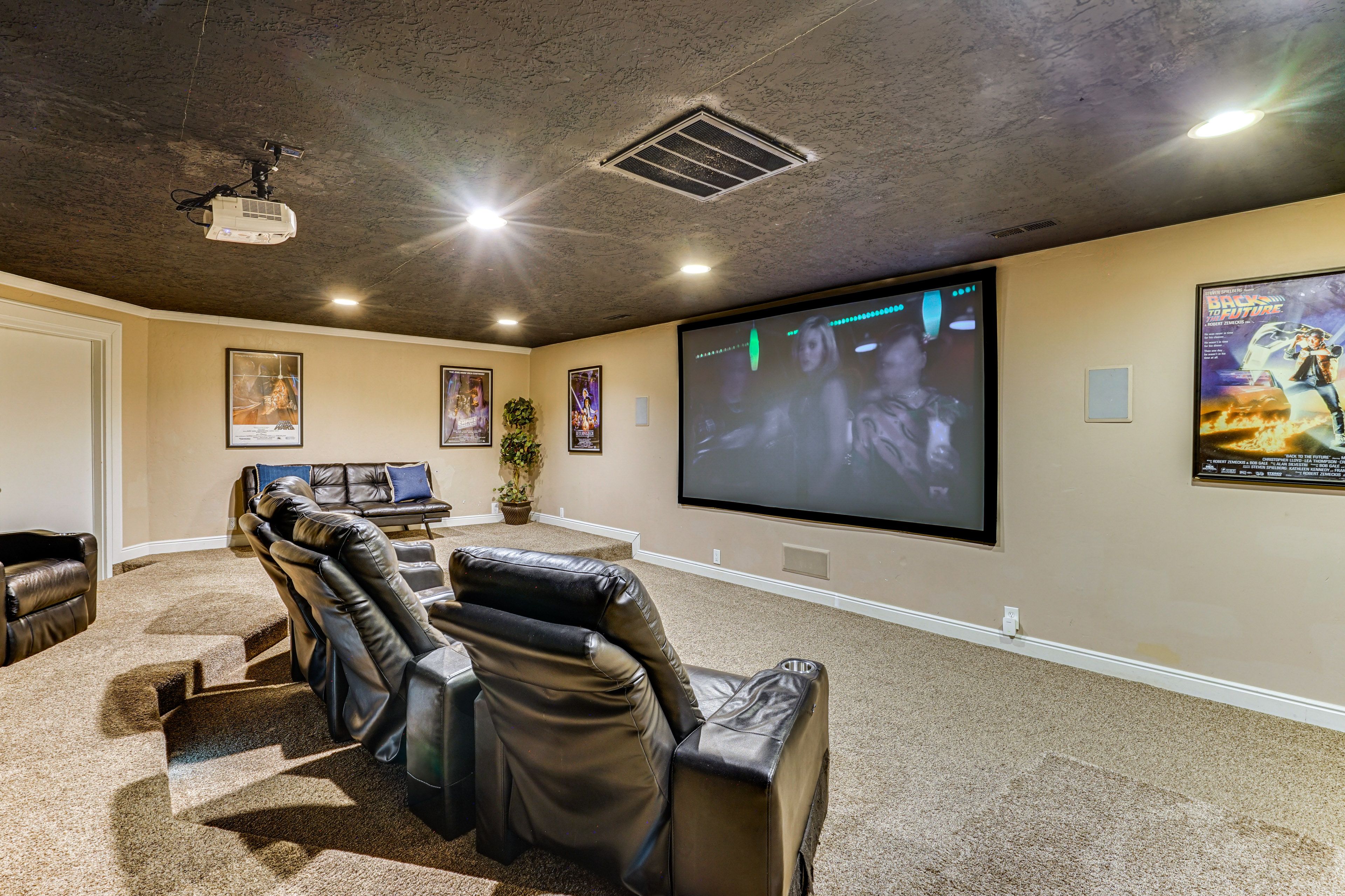 Theater Room | Projector Screen | Basement Level