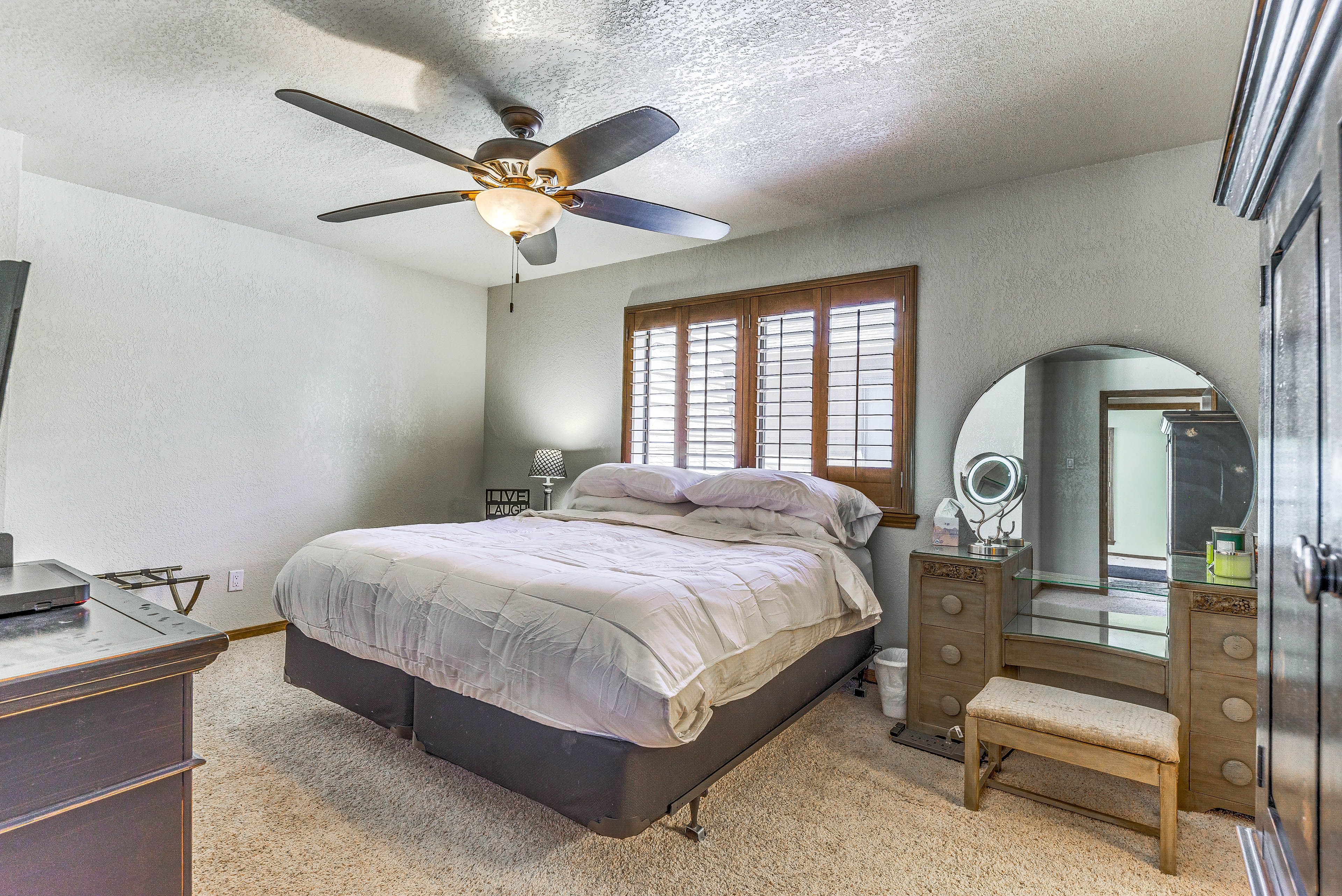 Bedroom 1 | 2nd Floor | King Bed | Smart TV | Linens Provided