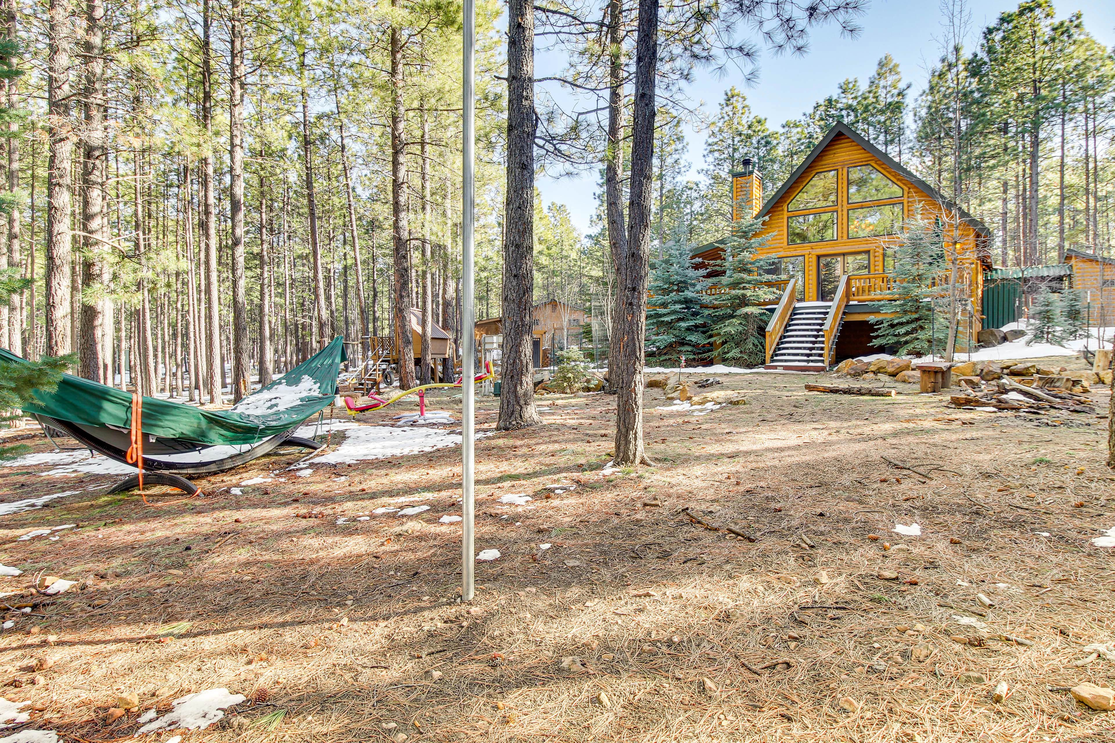 Backyard | Teeter-Totter | Swing Set w/ Playhouse