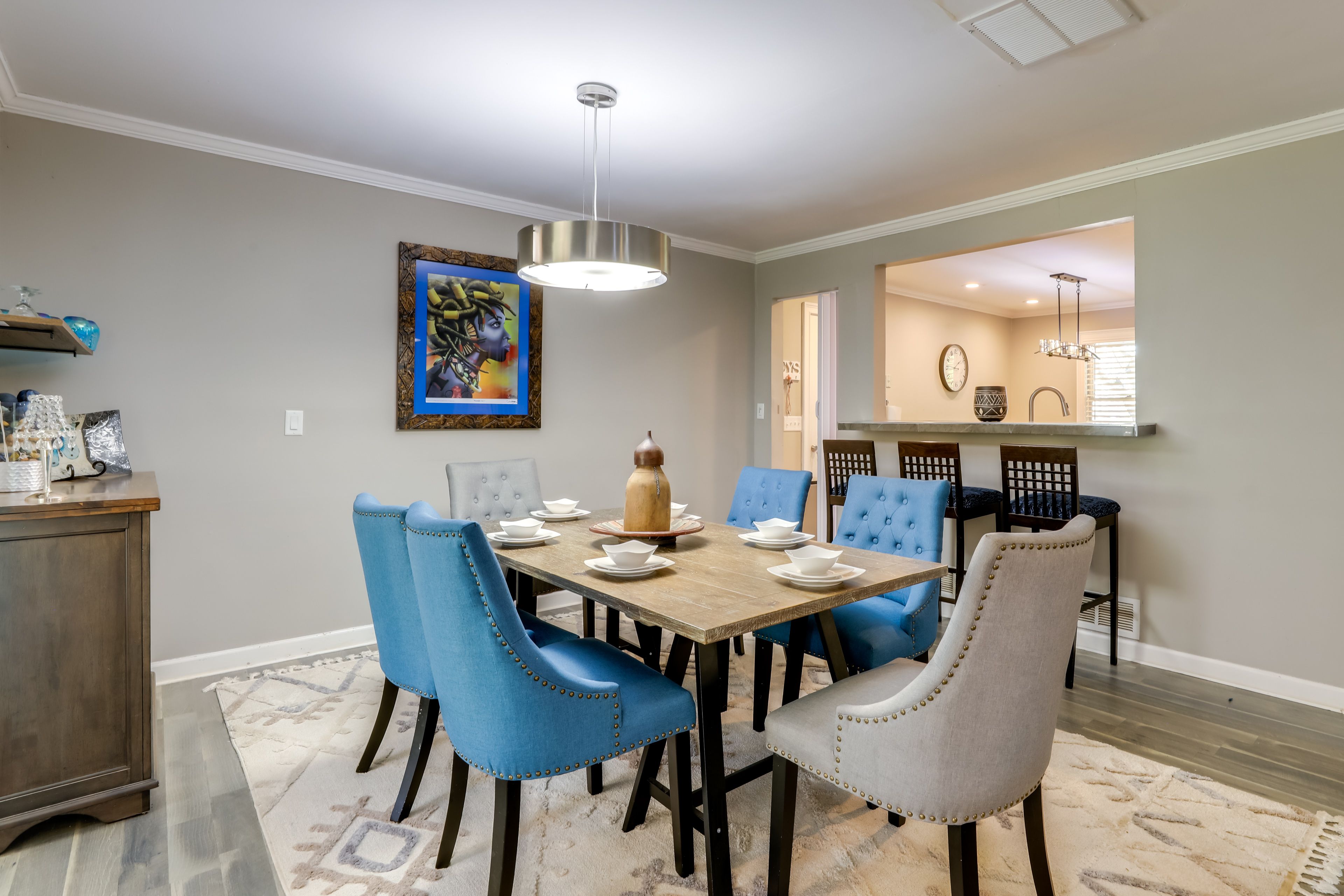 Dining Area | Dishware & Flatware | 1st Floor