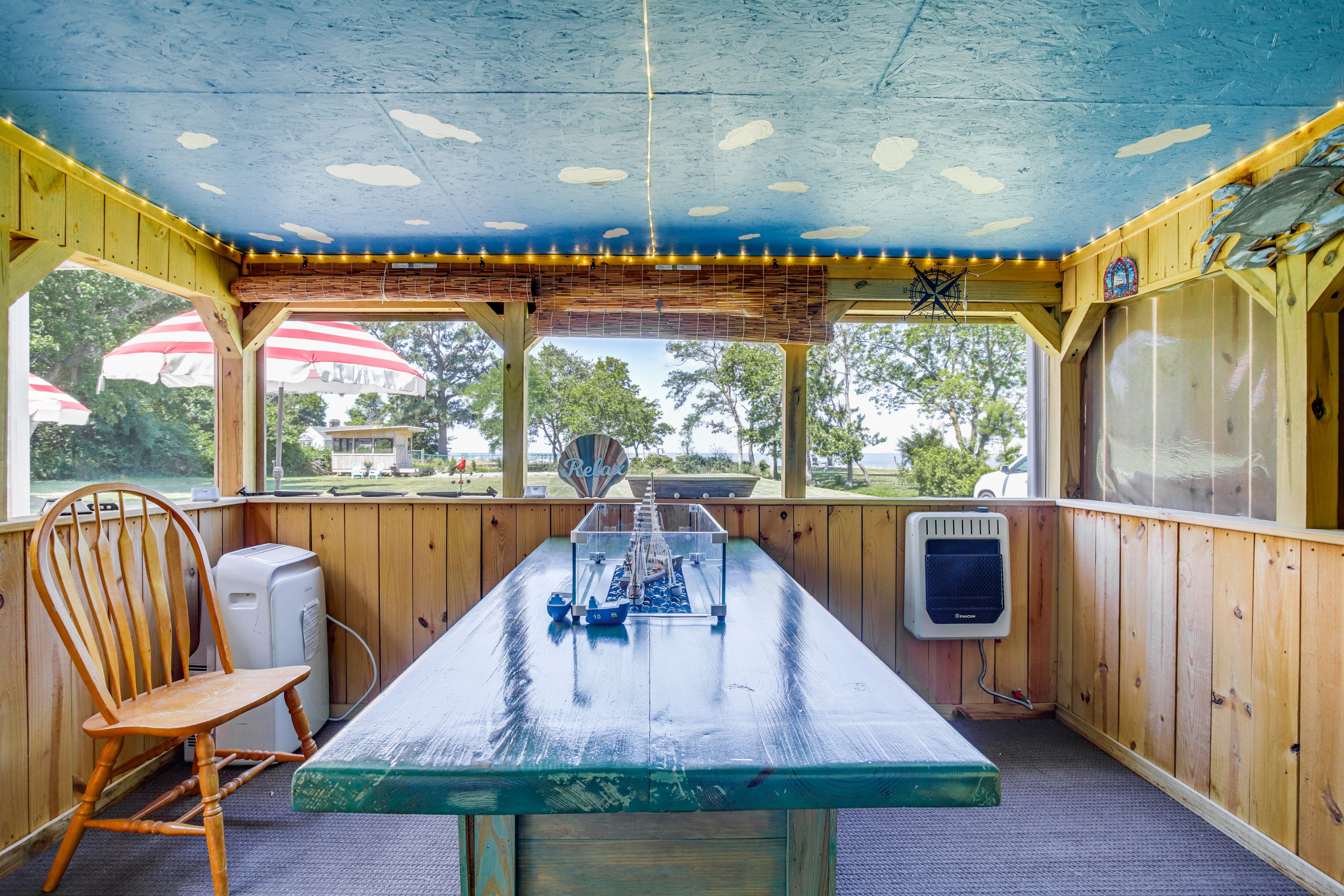 Screened Porch | 1st Floor | Single-Bottle Wine Cooler | Grill