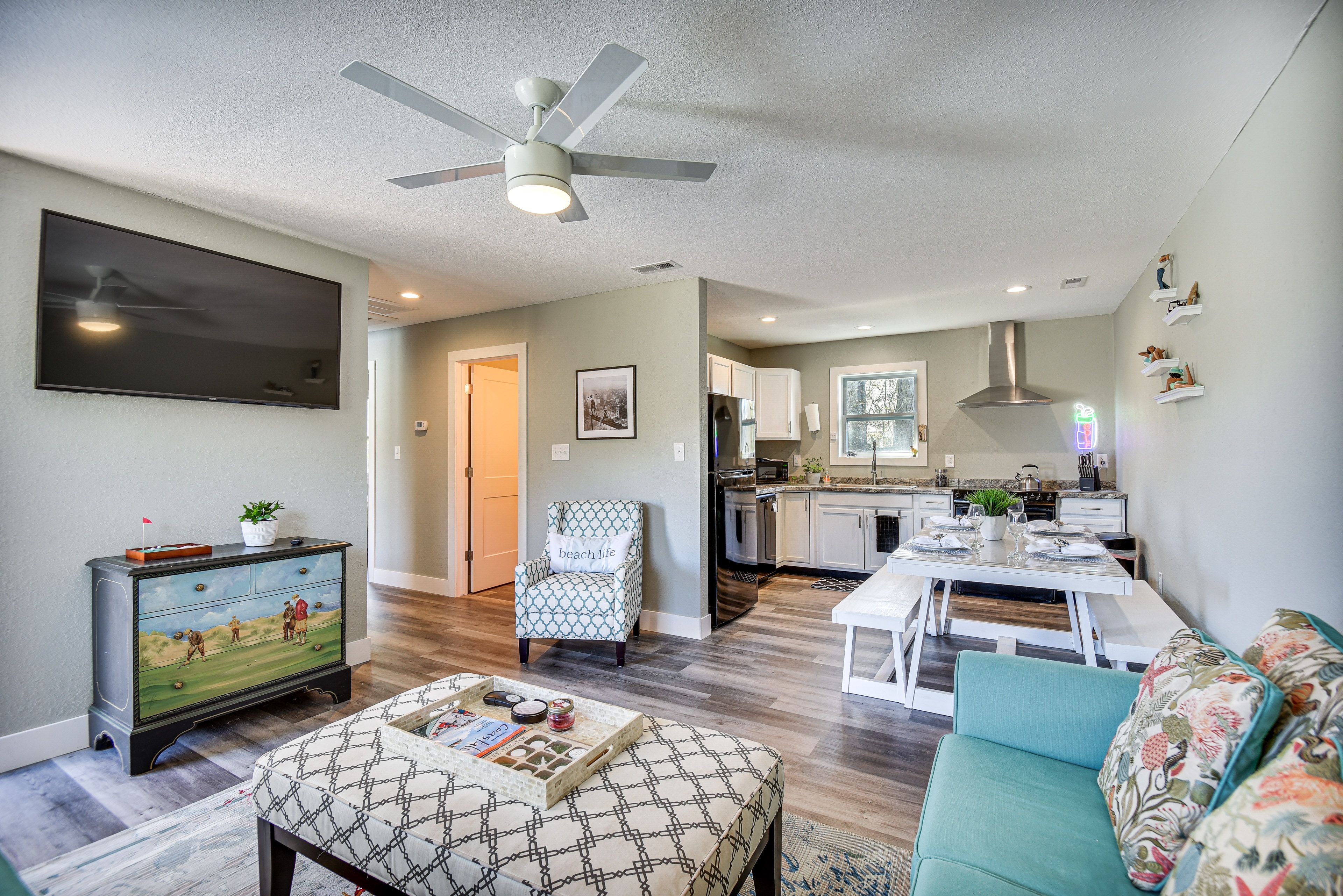 Living Area | Dining Area | Kitchen
