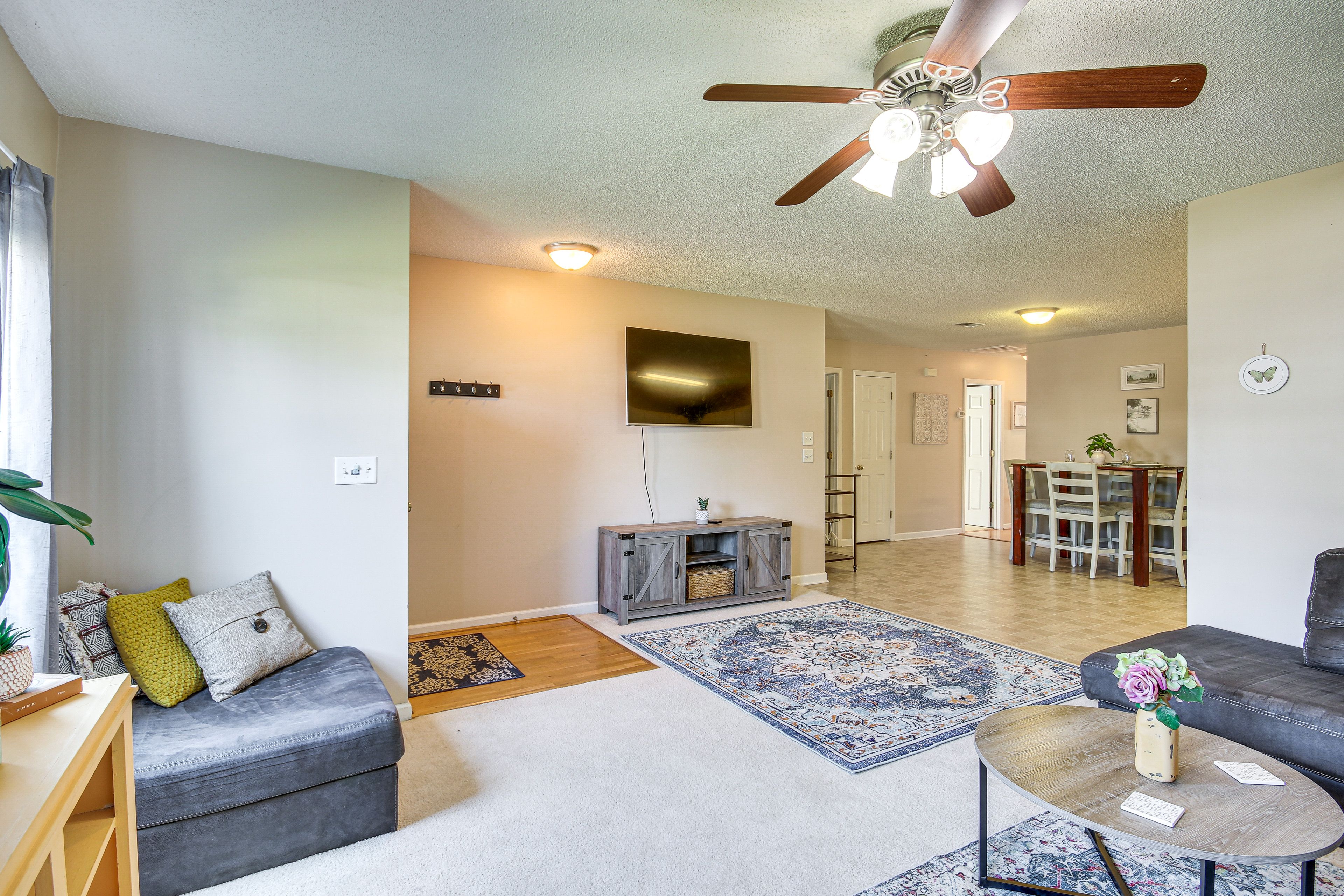 Living Room | Central A/C | Free WiFi | Single-Story Home