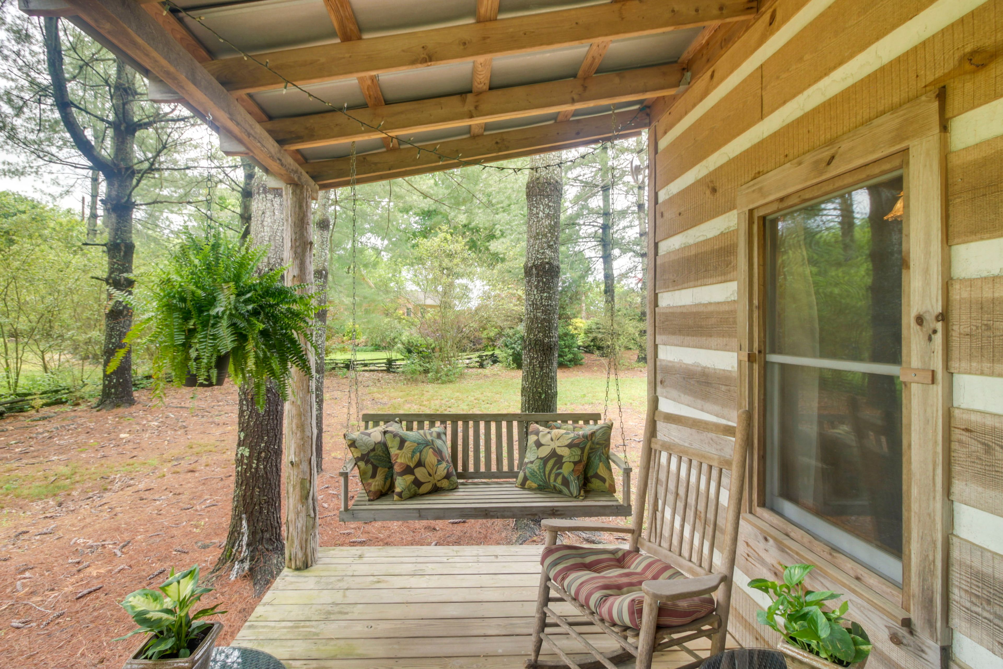Rear Porch | Bench Swing | Rocking Chairs | Outdoor Dining