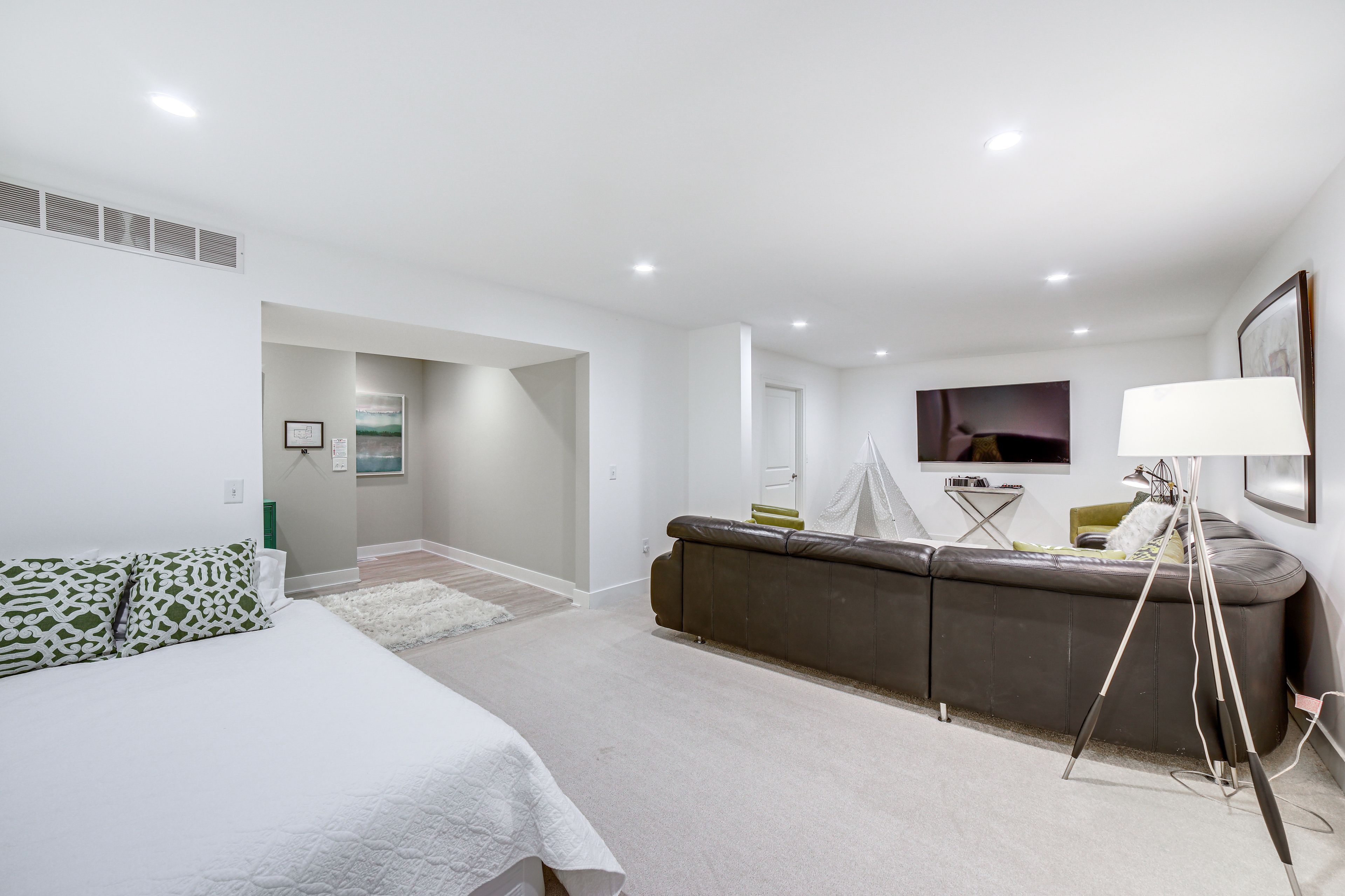 Family Room | Queen Sleeper Sofa | Basement