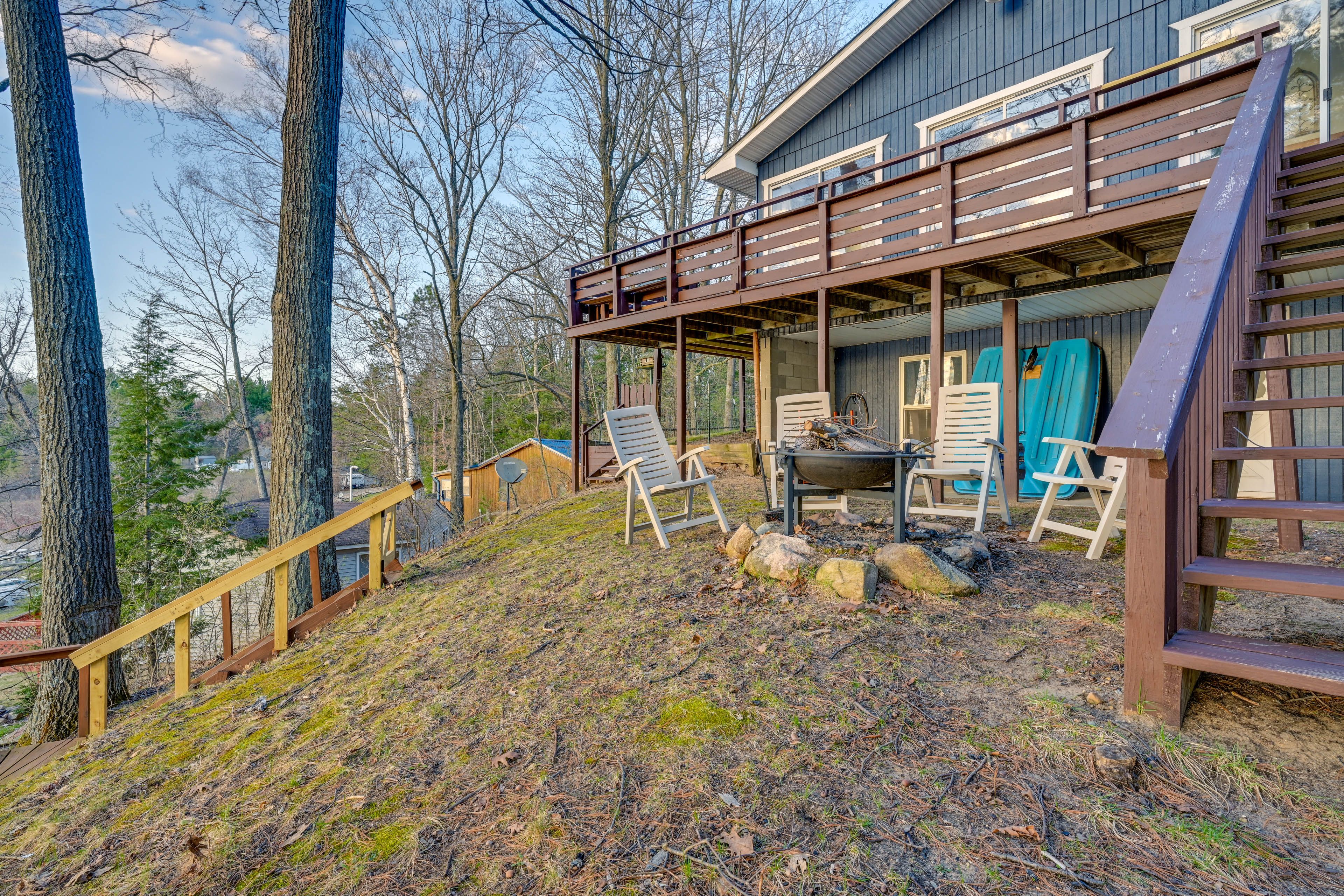 Wood-Burning Fire Pit Area