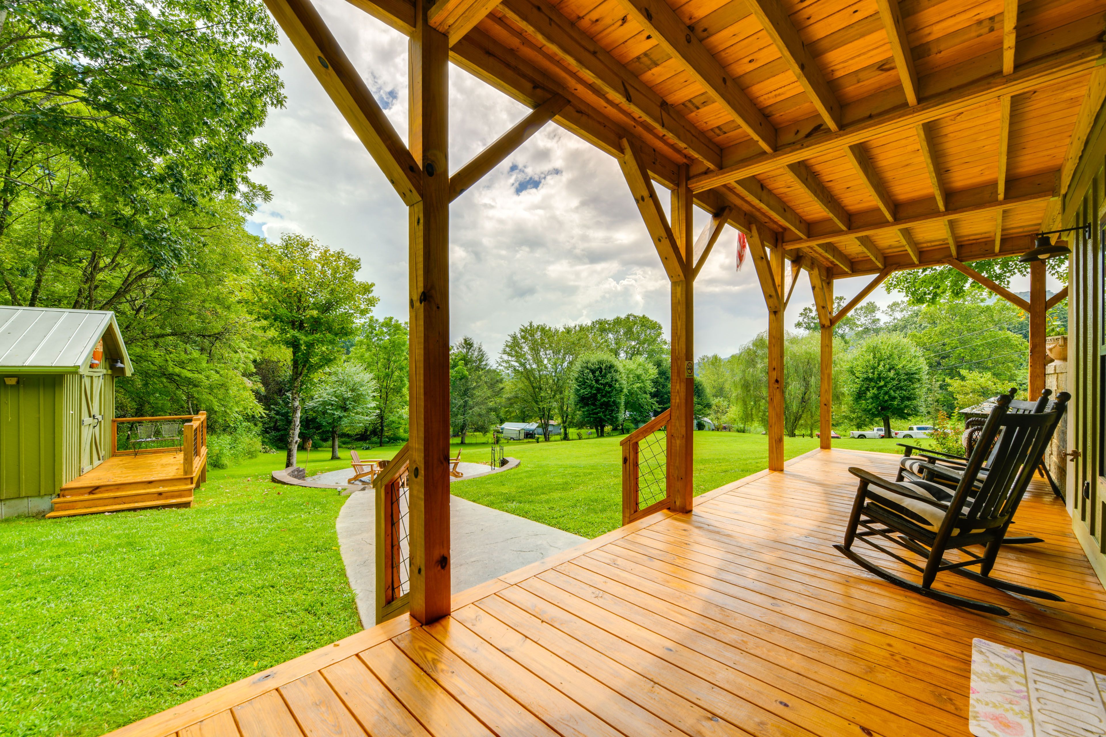 Covered Deck | Porch Swing | Hammock | Ground Floor