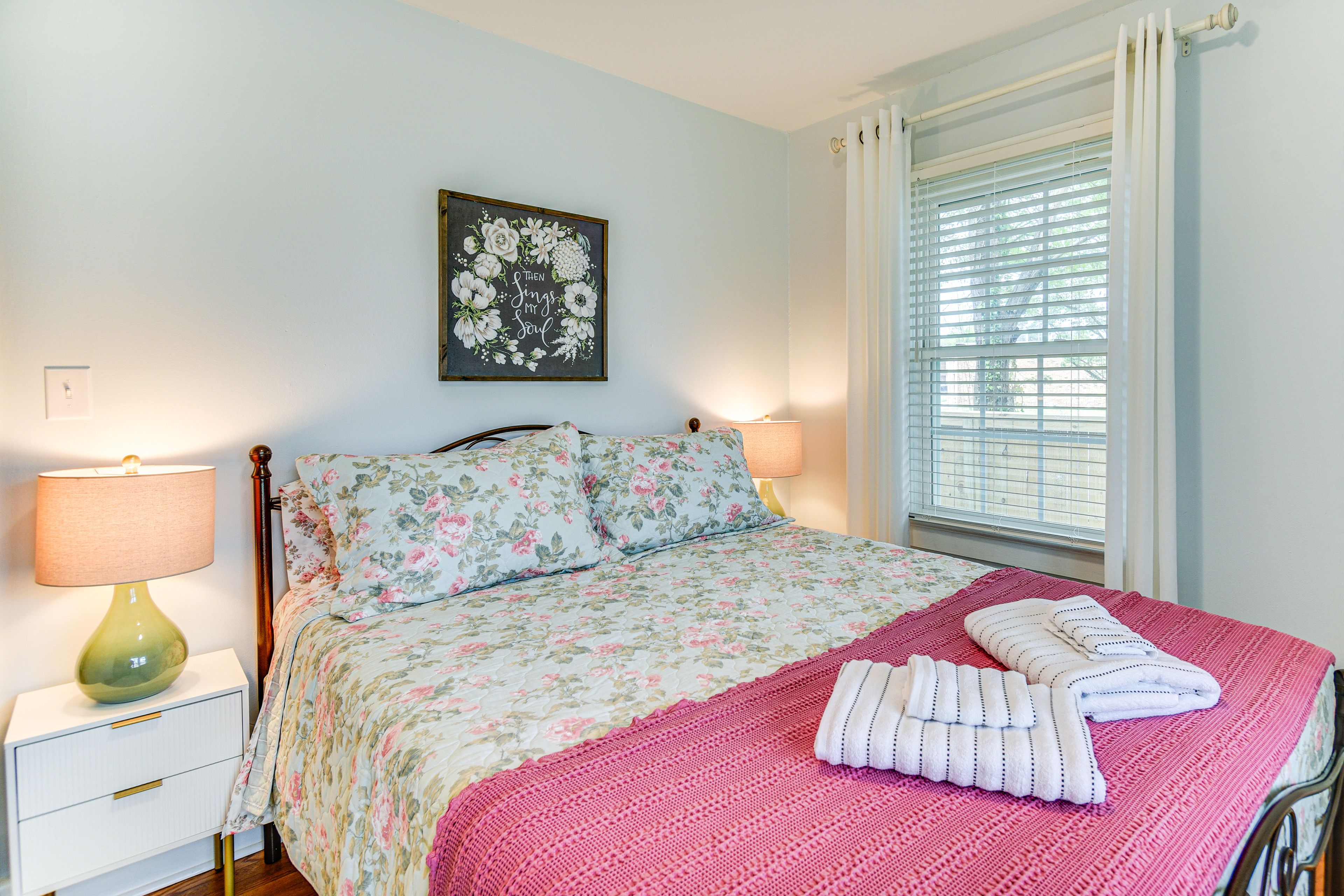 Bedroom 1 | Queen Bed | Linens Provided | Flat-Screen TV