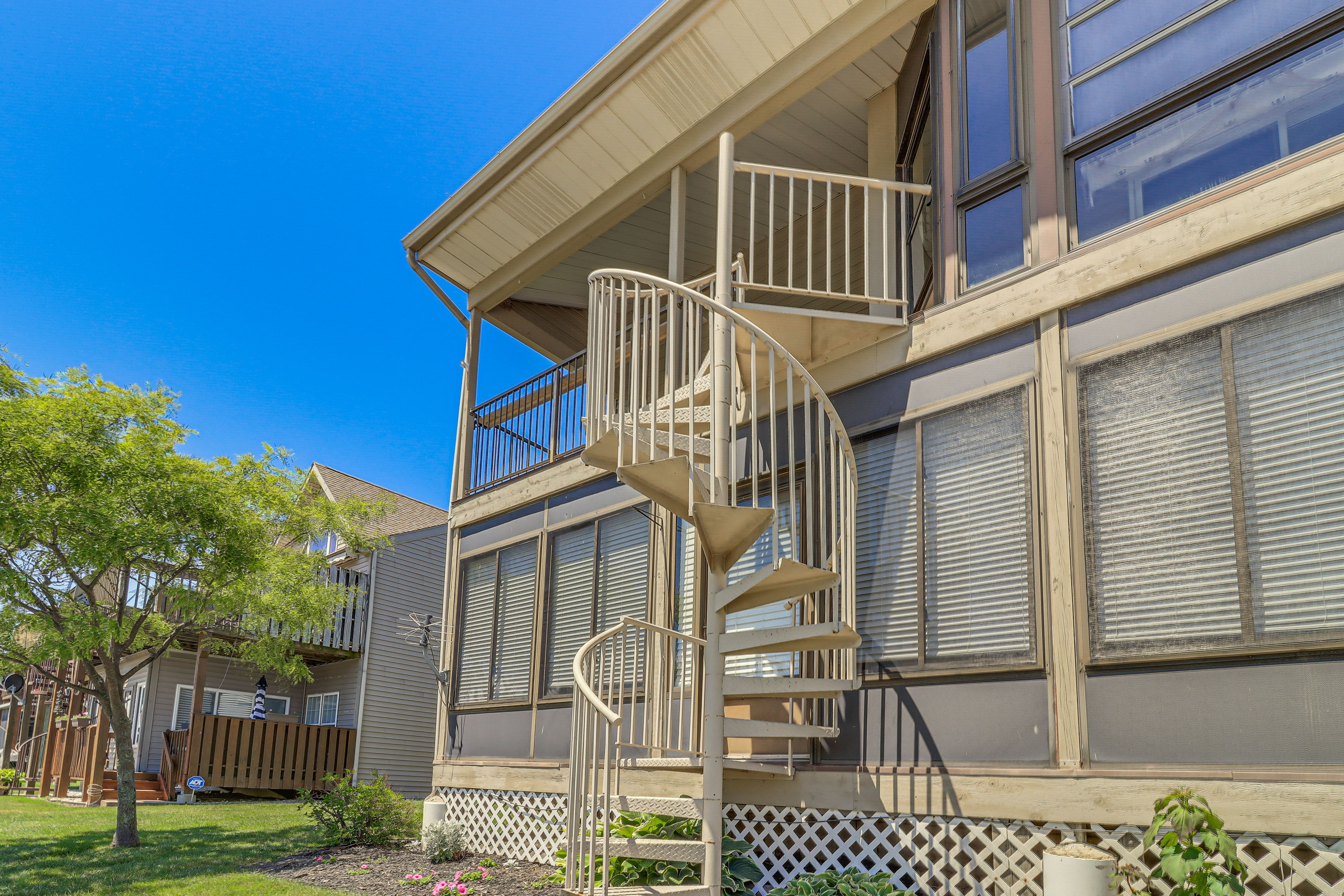 Balcony Stairs to Access Boat Dock