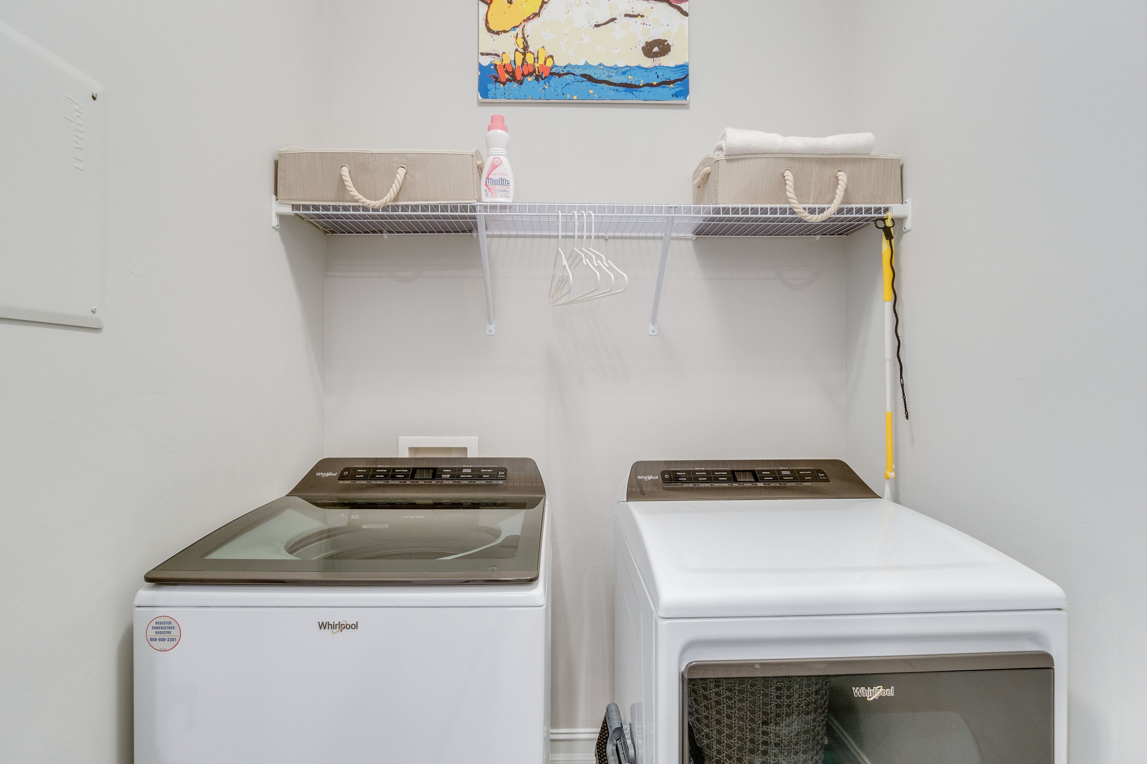 Laundry Area | Washer/Dryer | Hangers | Iron/Board | Trash Bags/Paper Towels
