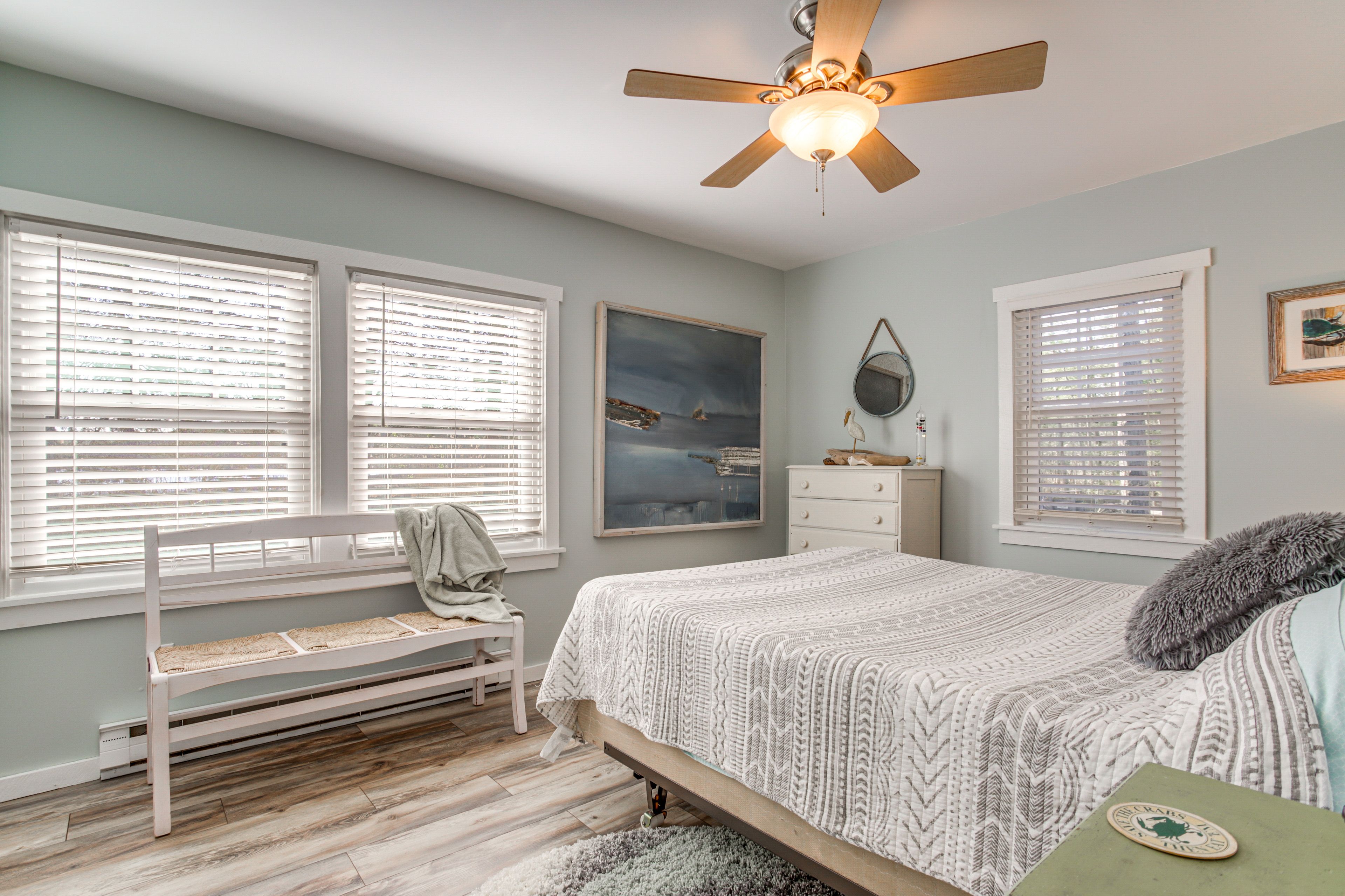 Bedroom 1 | Queen Bed | Linens & Towels Provided | 1st Floor